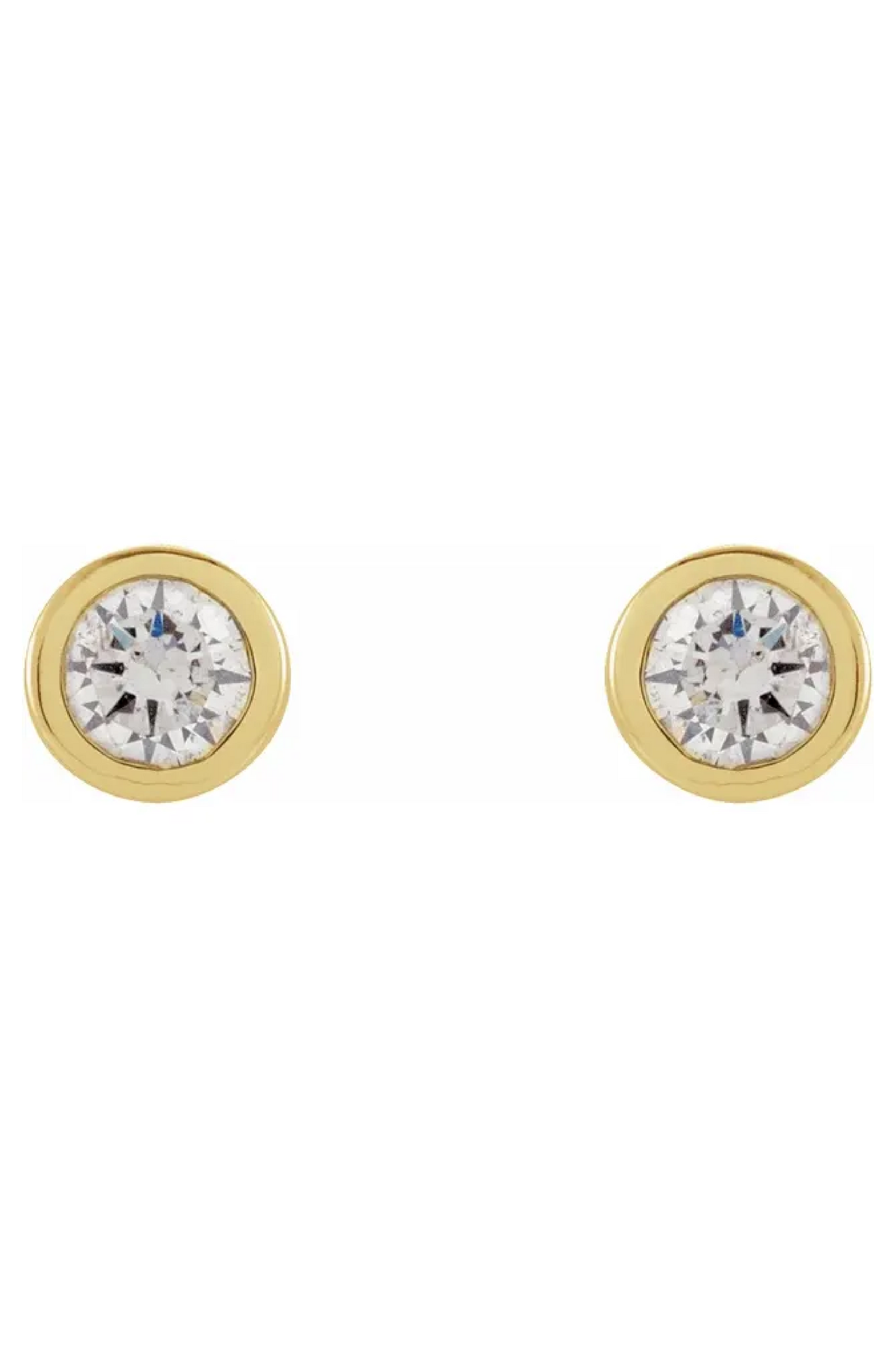 DIAMOND BEZEL STUD EARRING