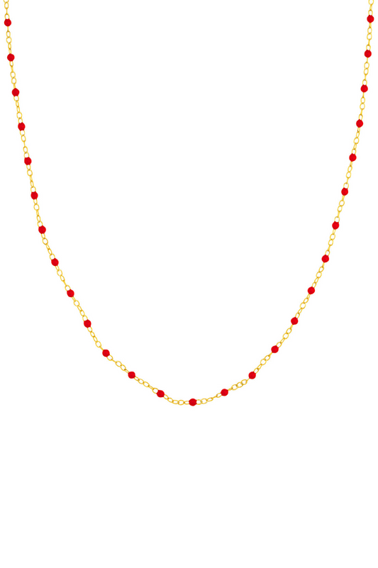 ENAMEL BEAD NECKLACE