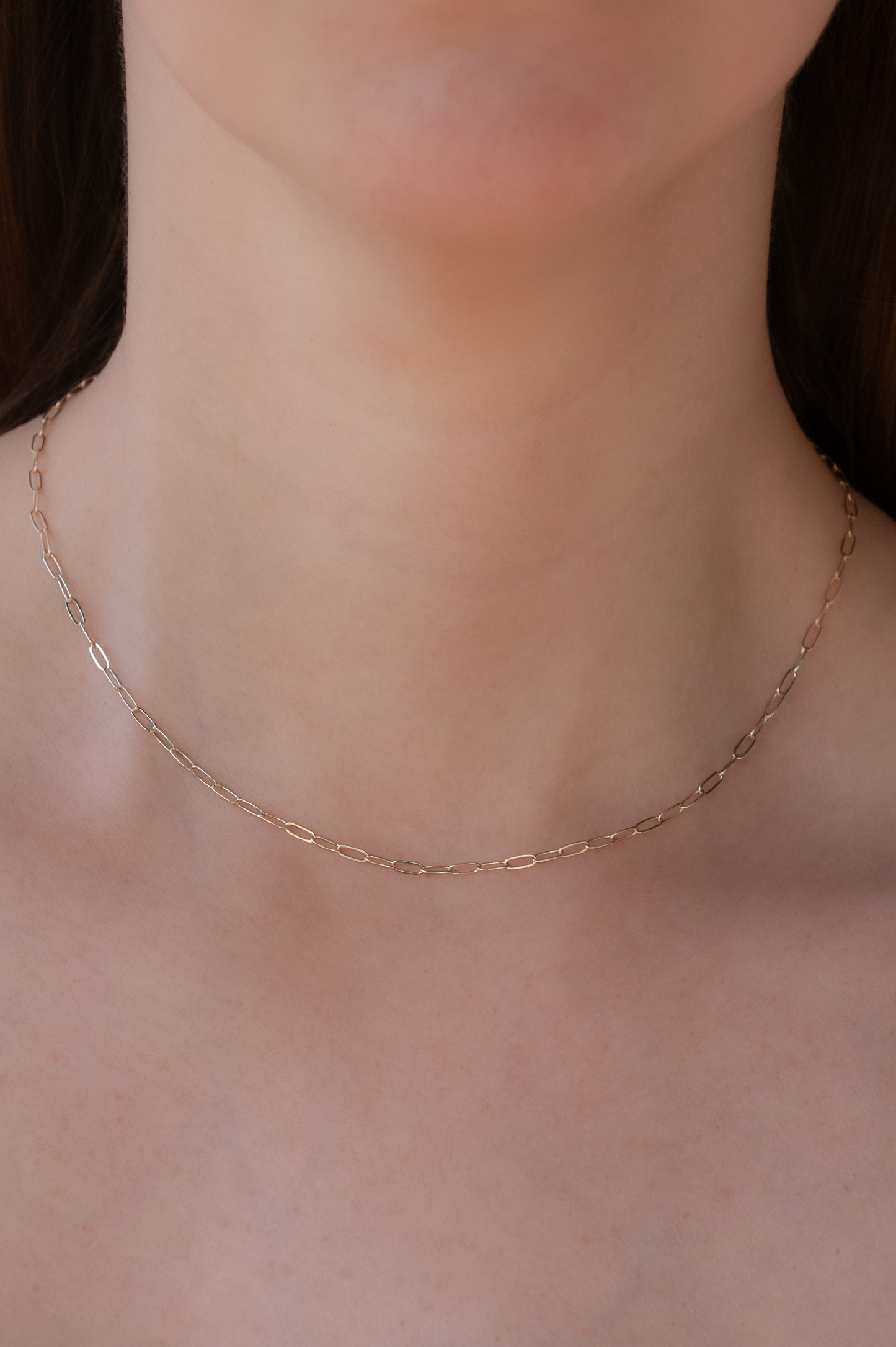 ELONGATED CABLE CHAIN NECKLACE