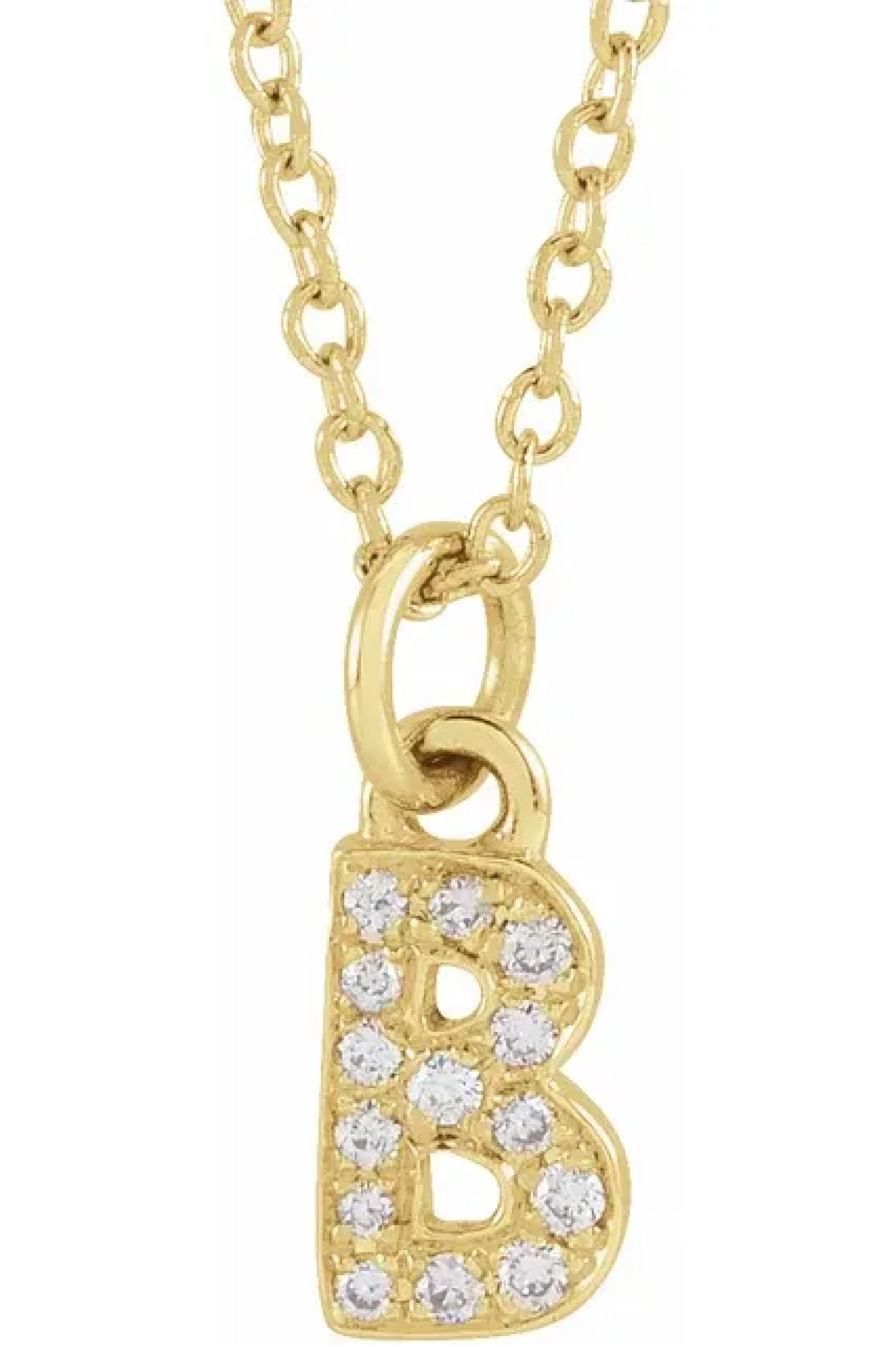 DIAMOND MINI INITIAL PENDANT NECKLACE