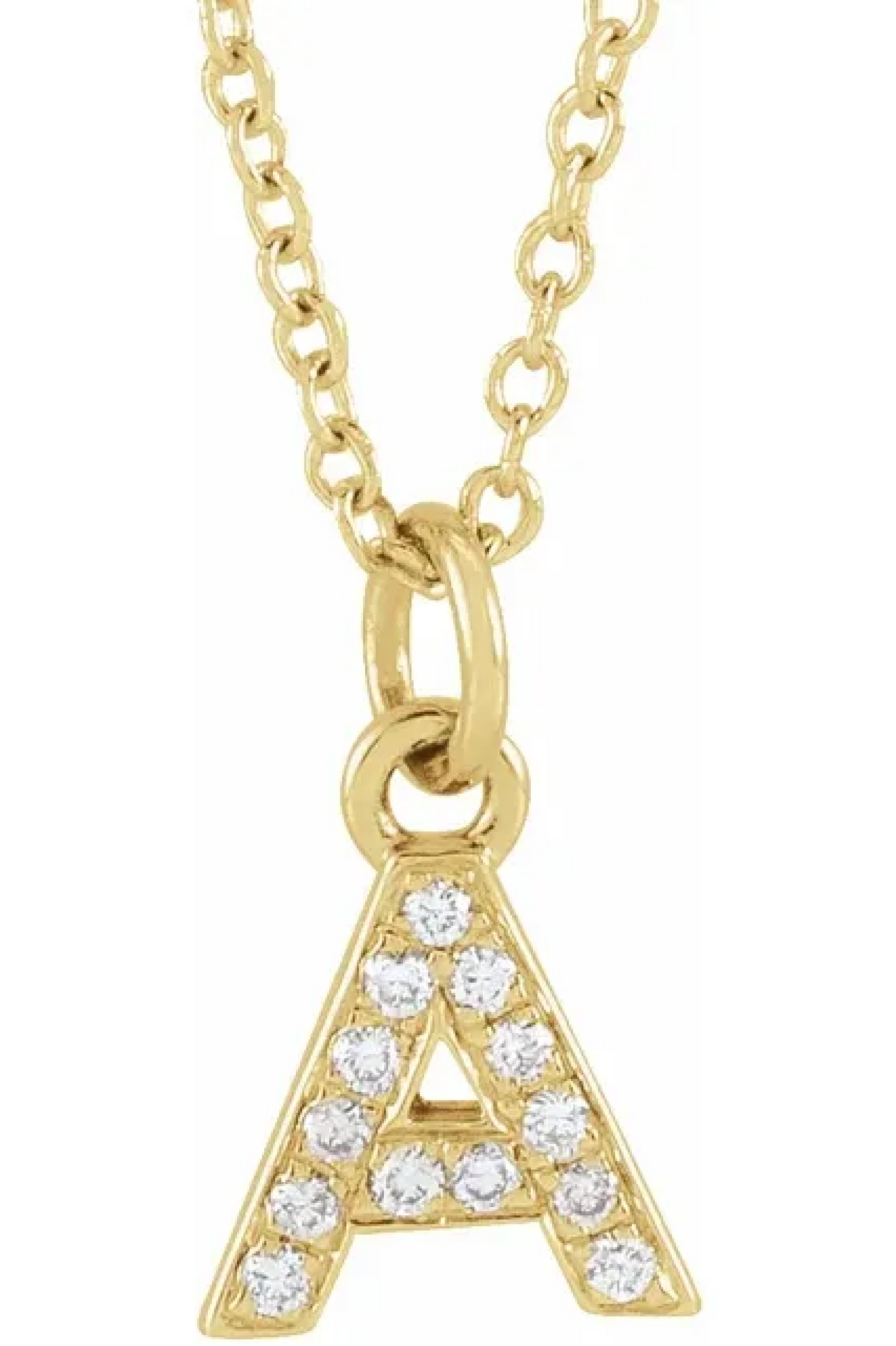 DIAMOND MINI INITIAL PENDANT NECKLACE