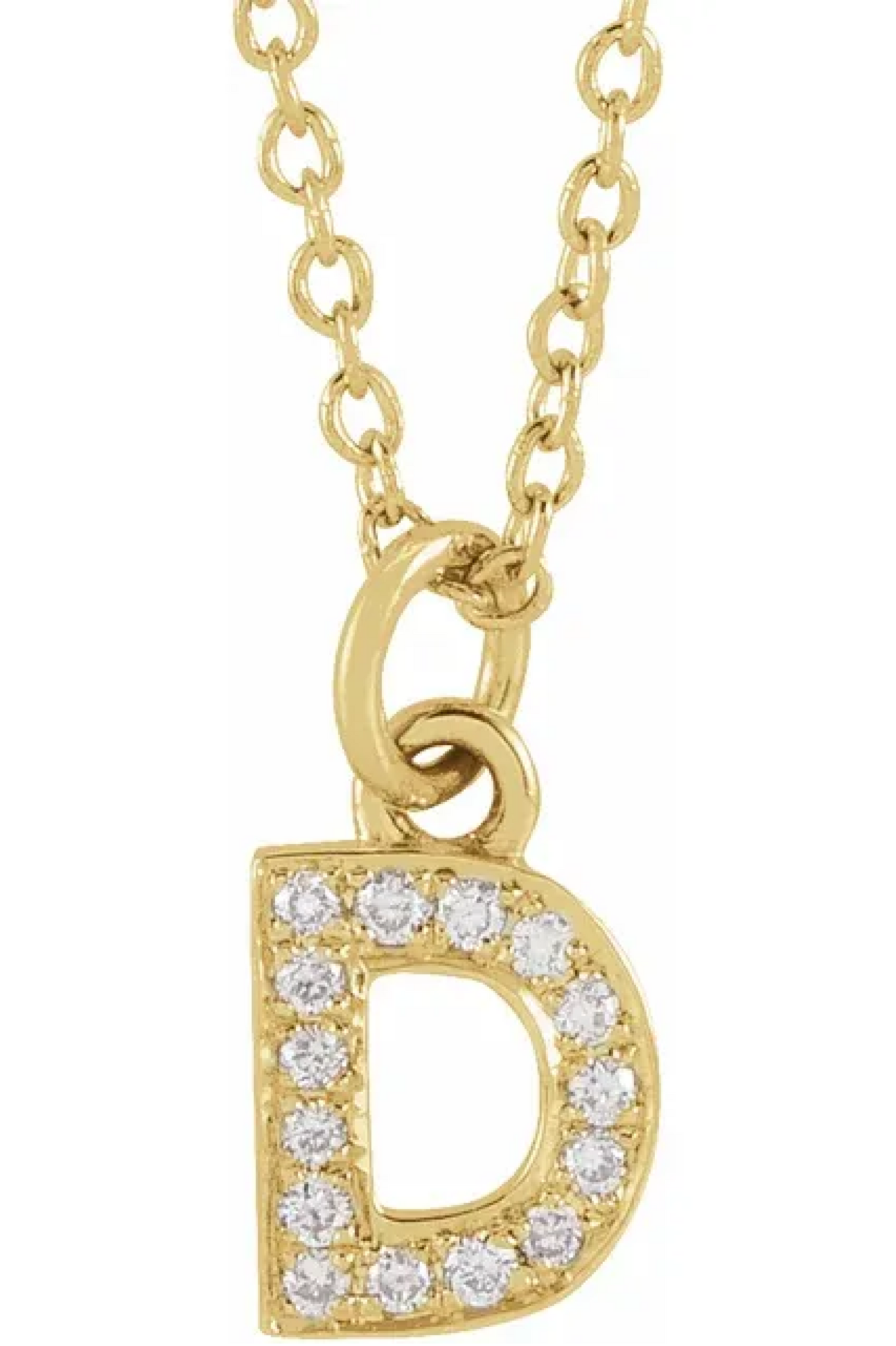 DIAMOND MINI INITIAL PENDANT NECKLACE