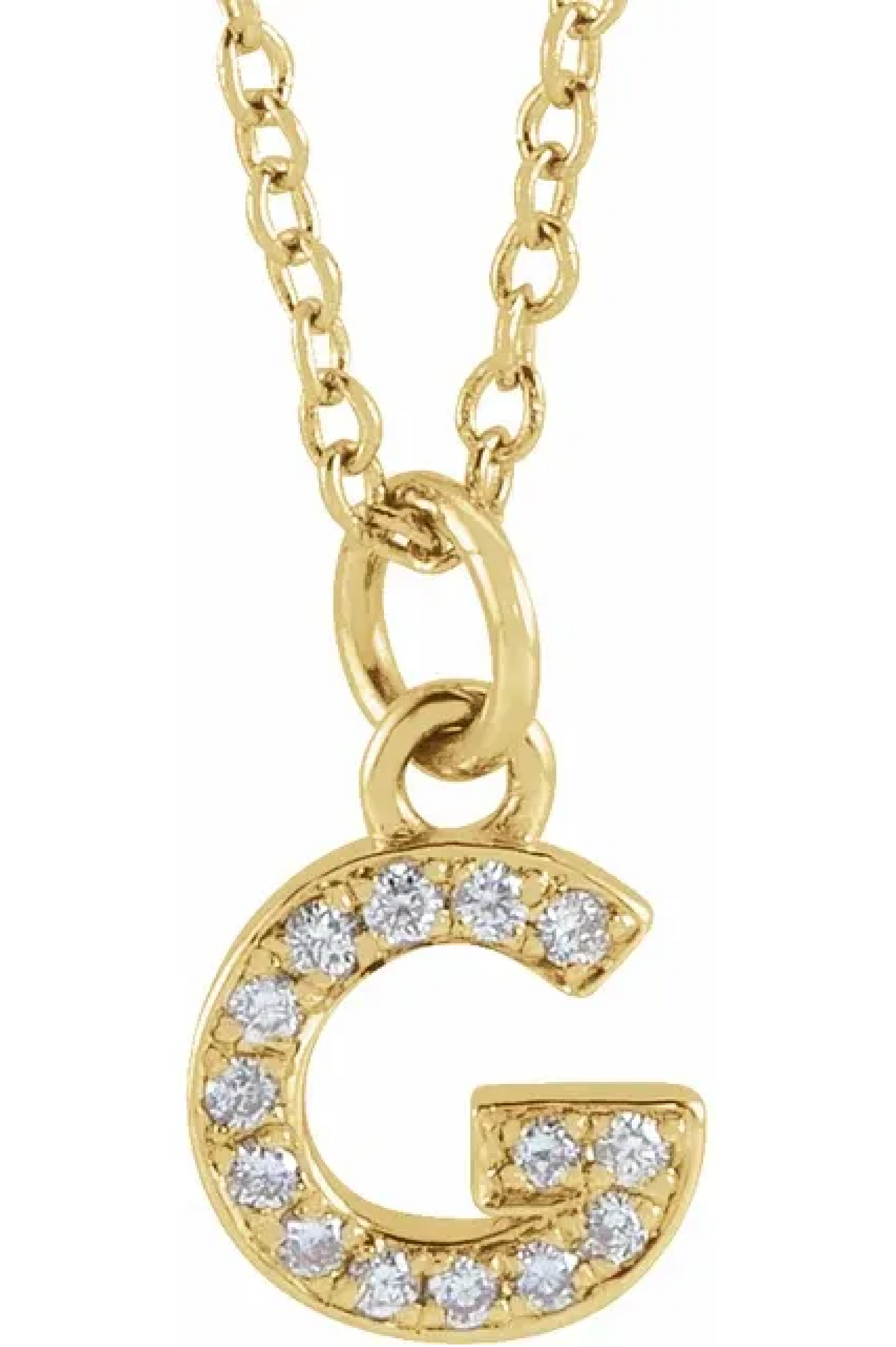 DIAMOND MINI INITIAL PENDANT NECKLACE