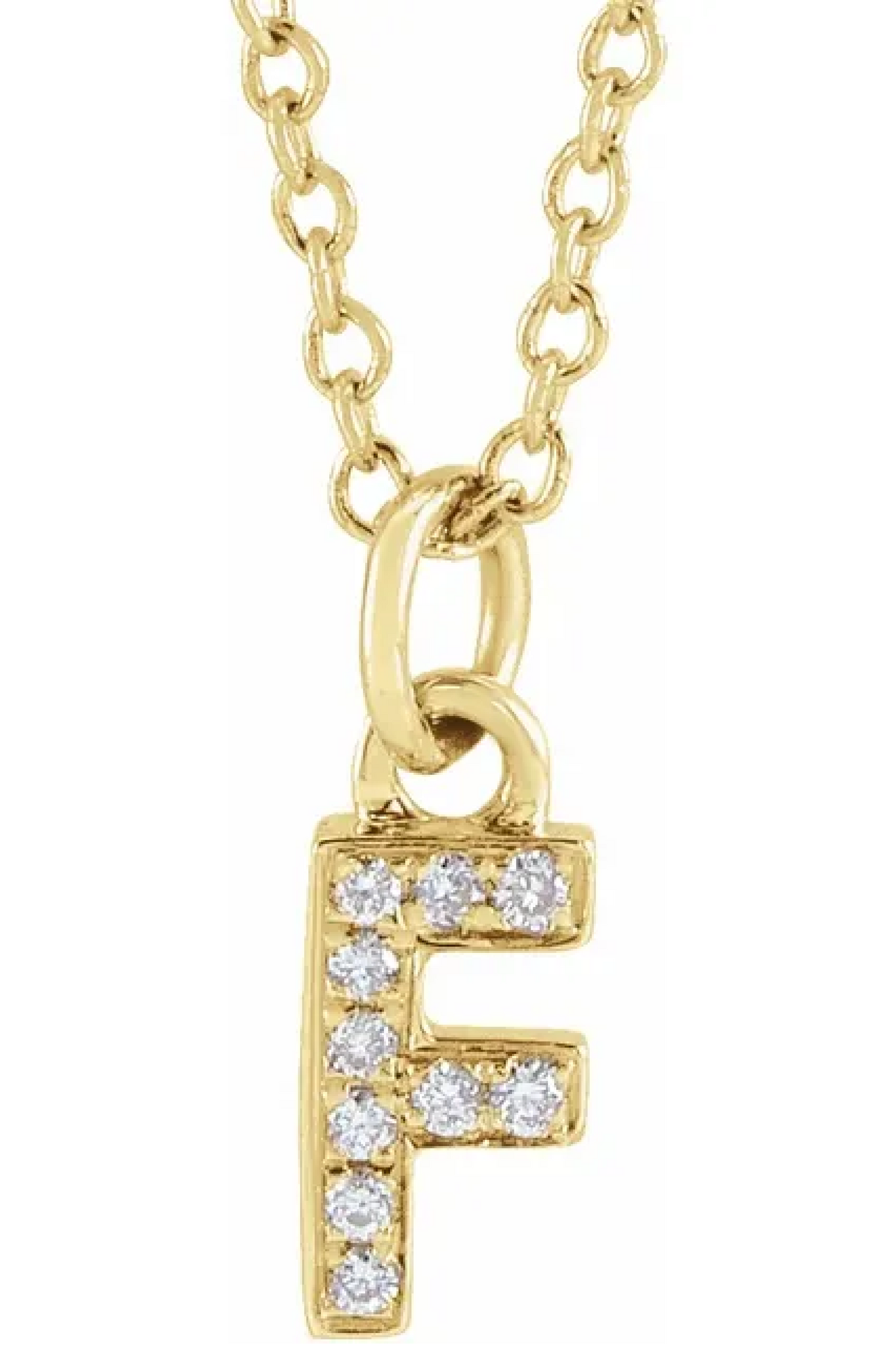 DIAMOND MINI INITIAL PENDANT NECKLACE