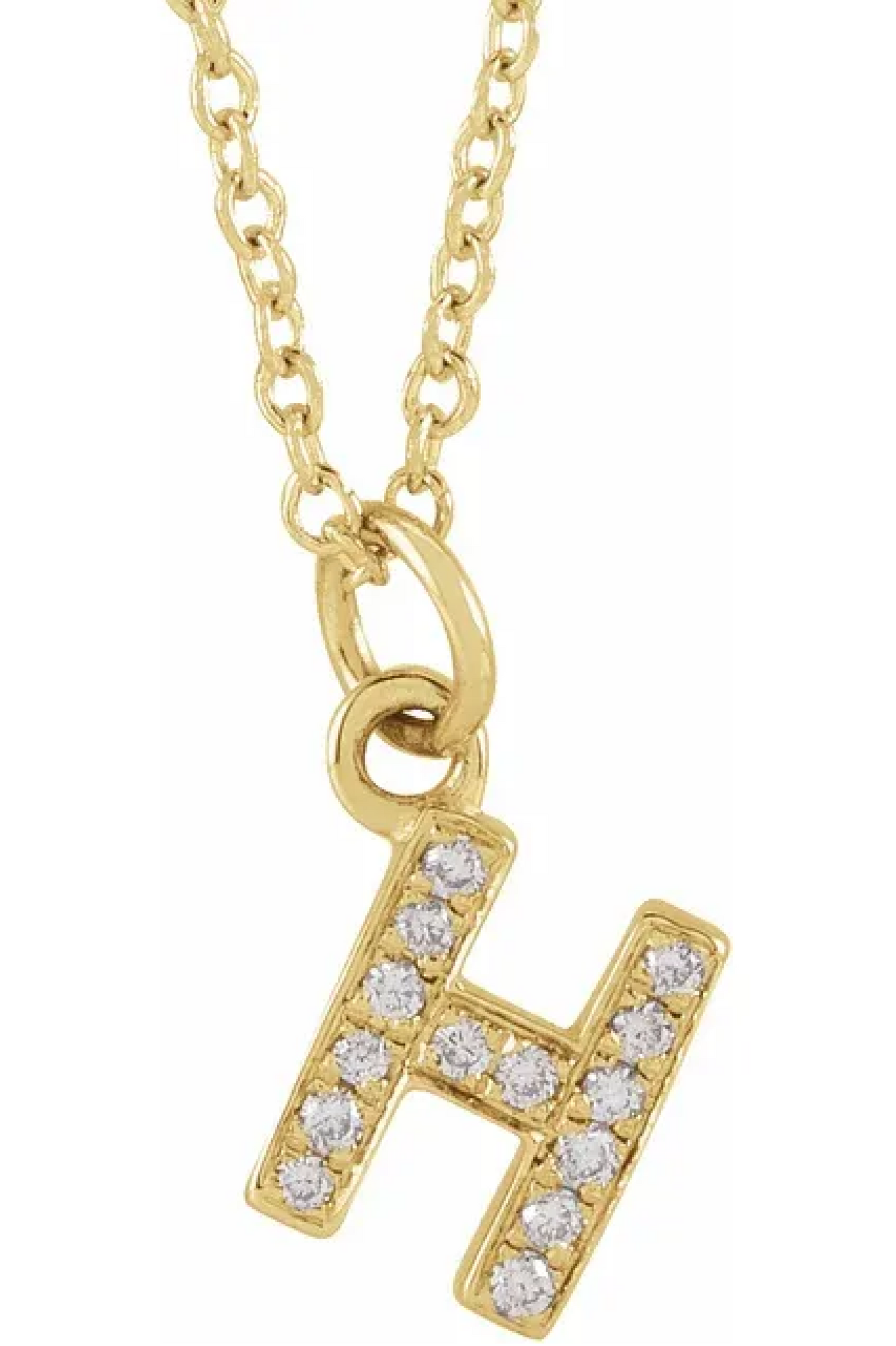 DIAMOND MINI INITIAL PENDANT NECKLACE