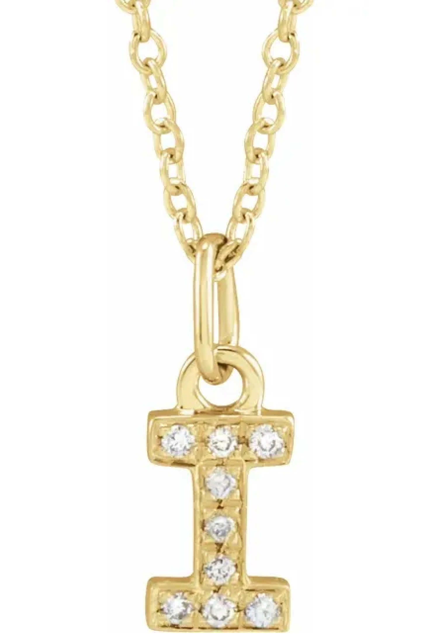 DIAMOND MINI INITIAL PENDANT NECKLACE