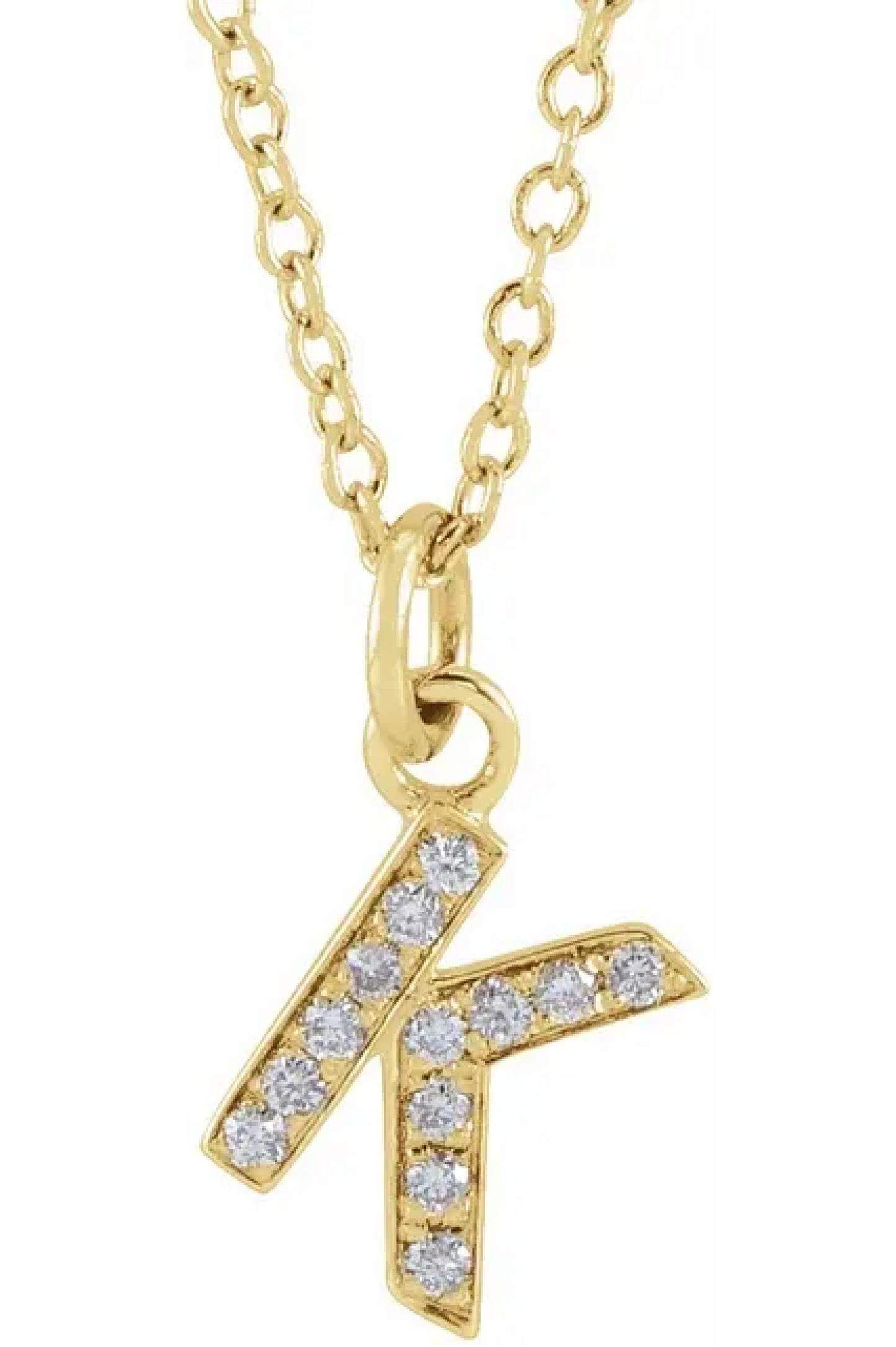 DIAMOND MINI INITIAL PENDANT NECKLACE