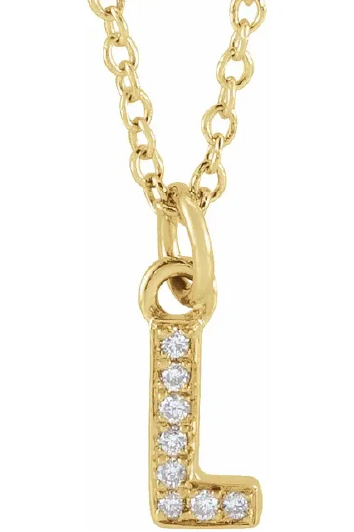 DIAMOND MINI INITIAL PENDANT NECKLACE