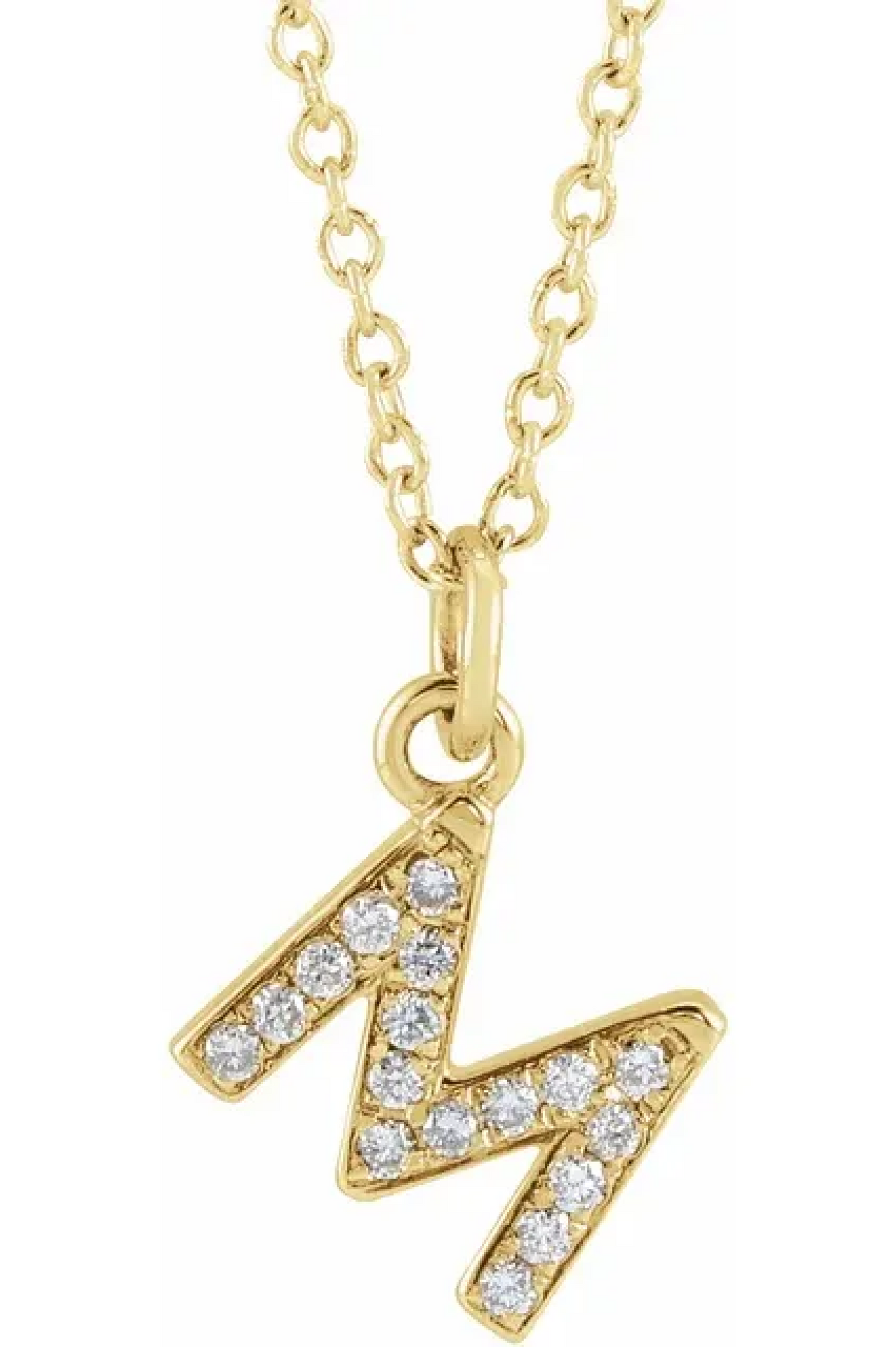 DIAMOND MINI INITIAL PENDANT NECKLACE