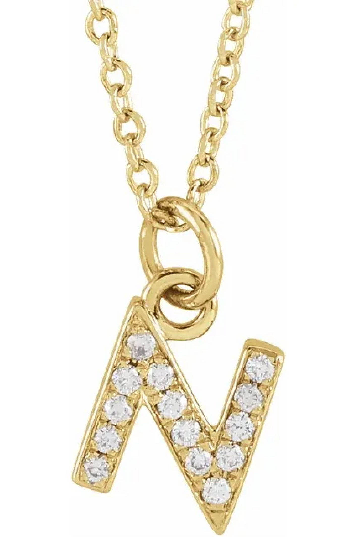 DIAMOND MINI INITIAL PENDANT NECKLACE