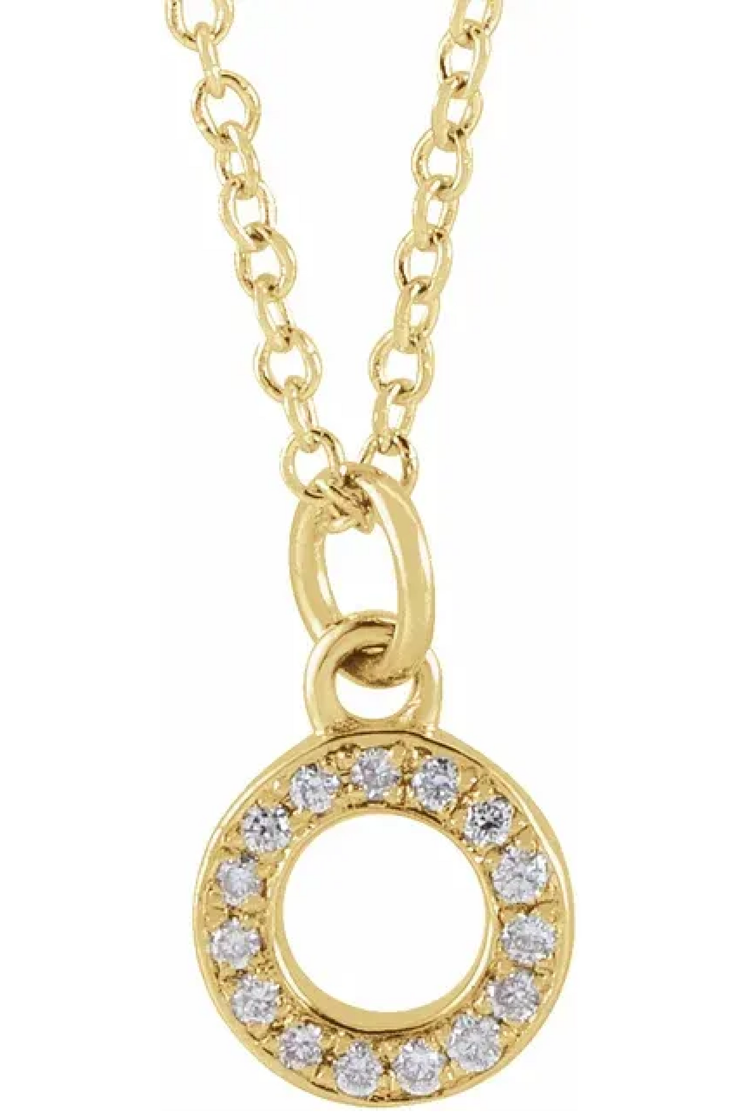 DIAMOND MINI INITIAL PENDANT NECKLACE