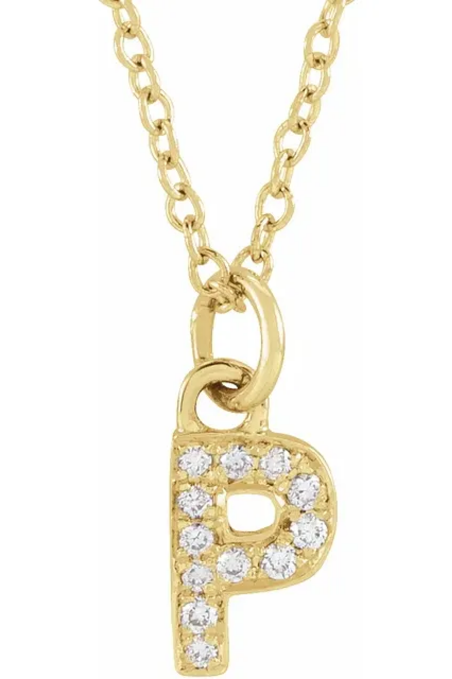 DIAMOND MINI INITIAL PENDANT NECKLACE