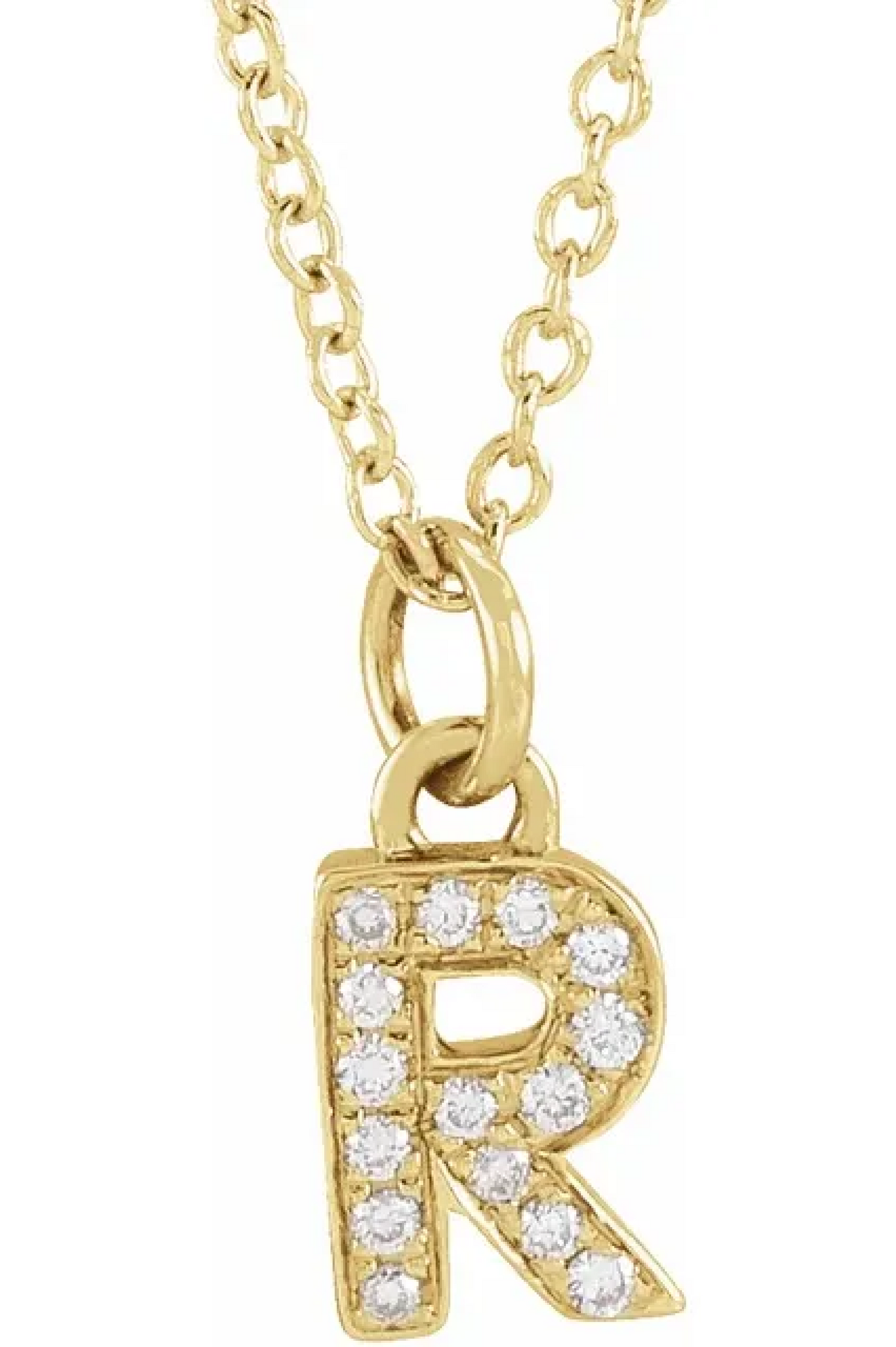 DIAMOND MINI INITIAL PENDANT NECKLACE