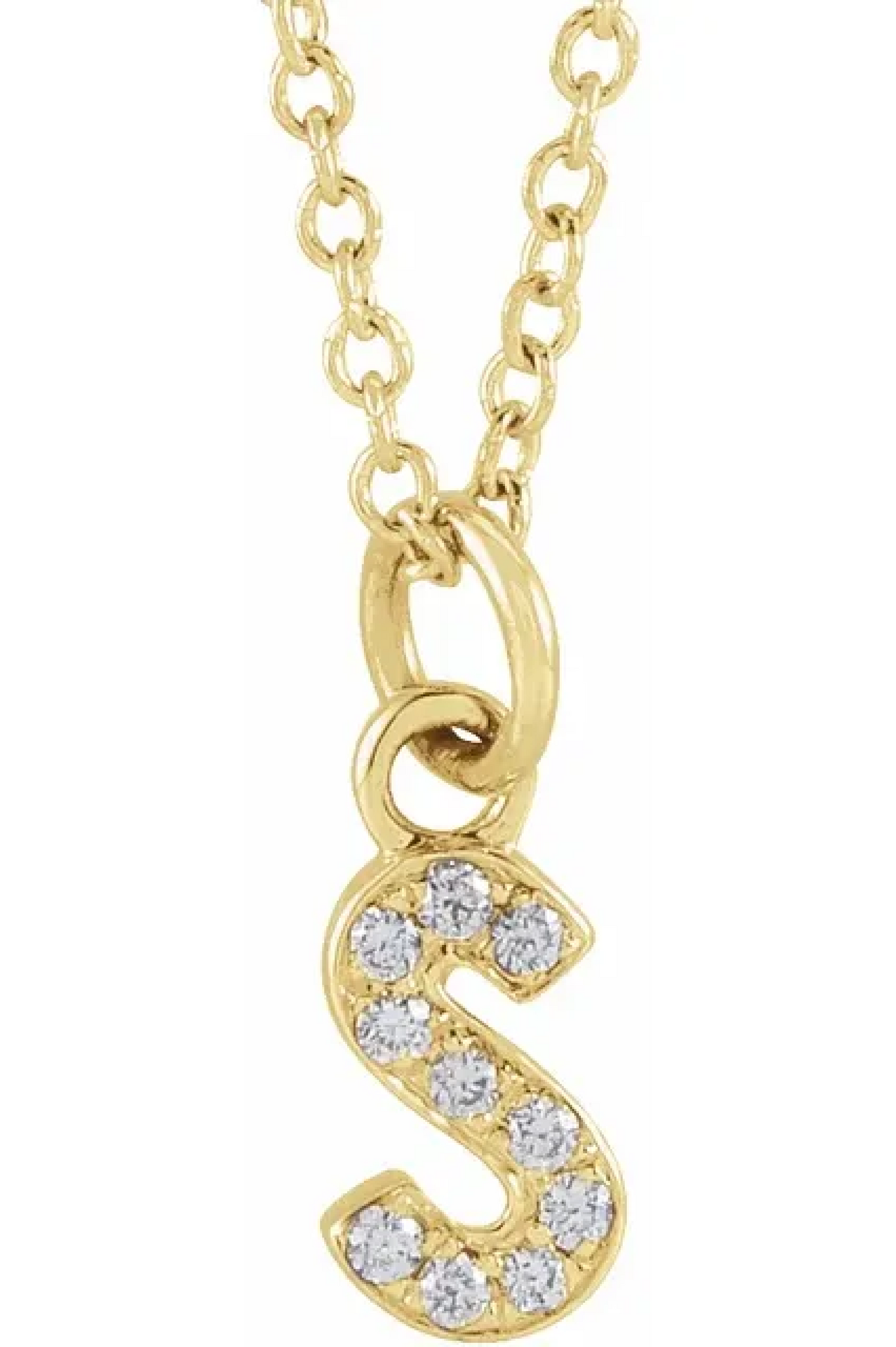 DIAMOND MINI INITIAL PENDANT NECKLACE