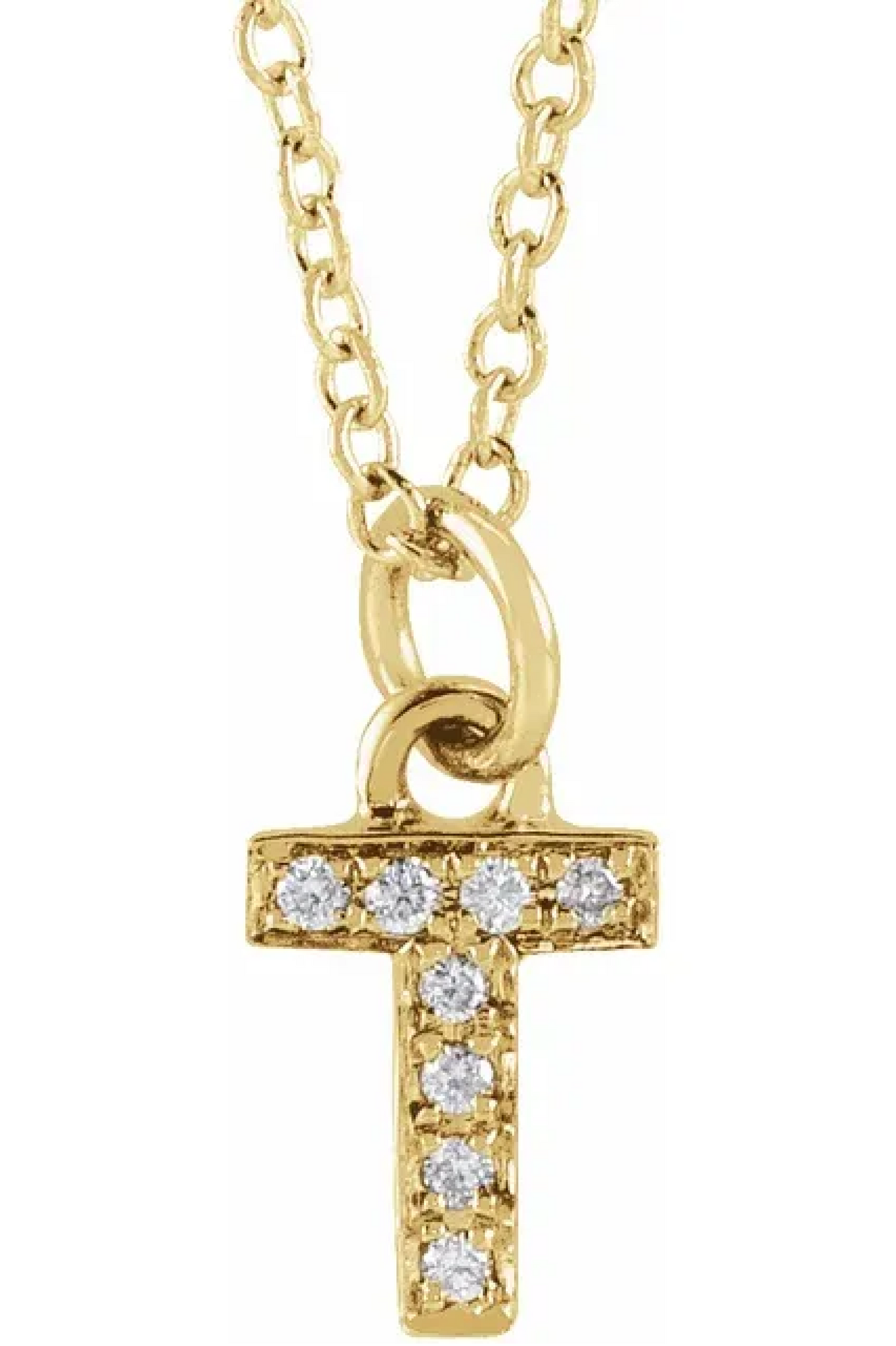 DIAMOND MINI INITIAL PENDANT NECKLACE