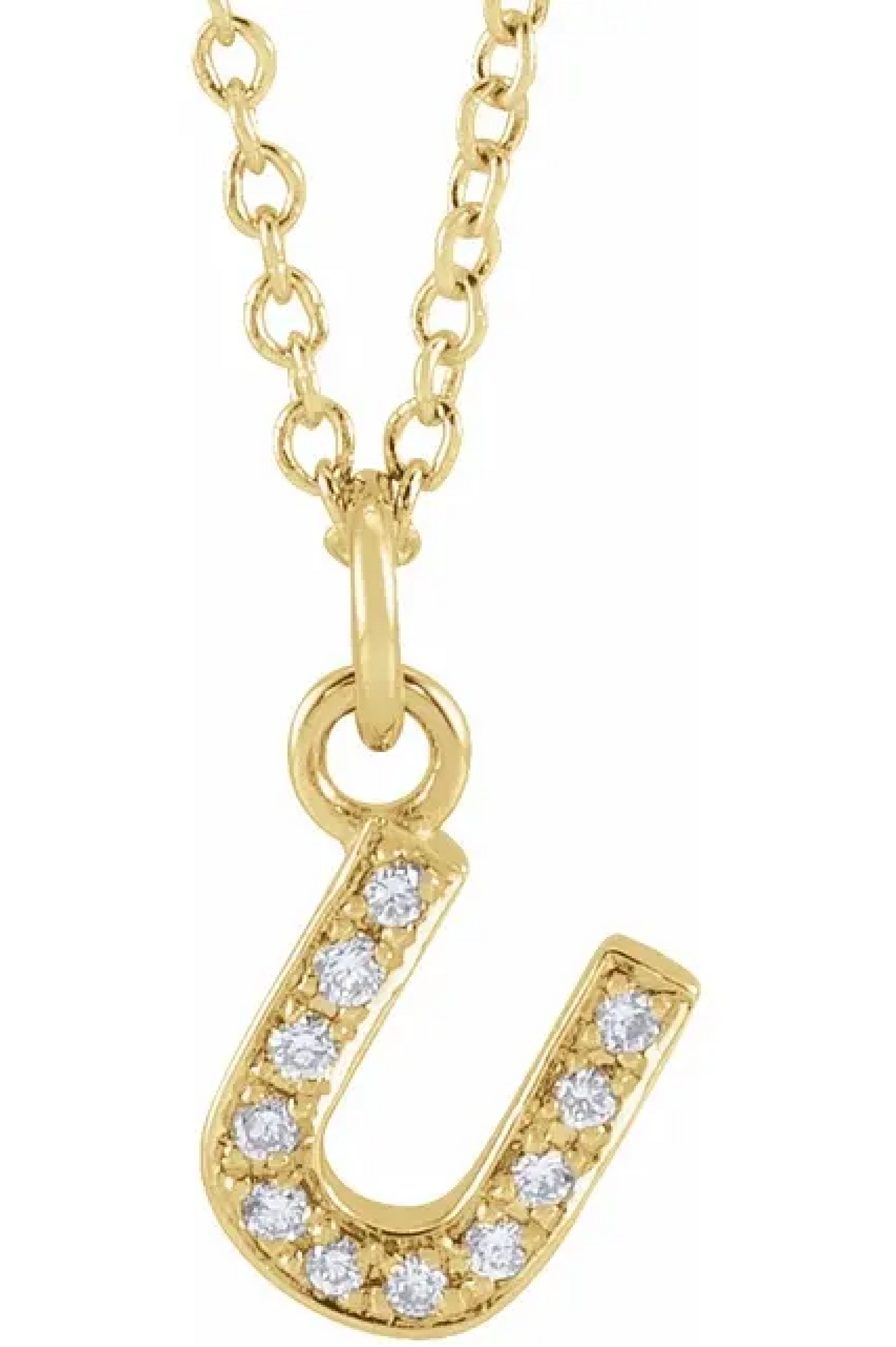 DIAMOND MINI INITIAL PENDANT NECKLACE