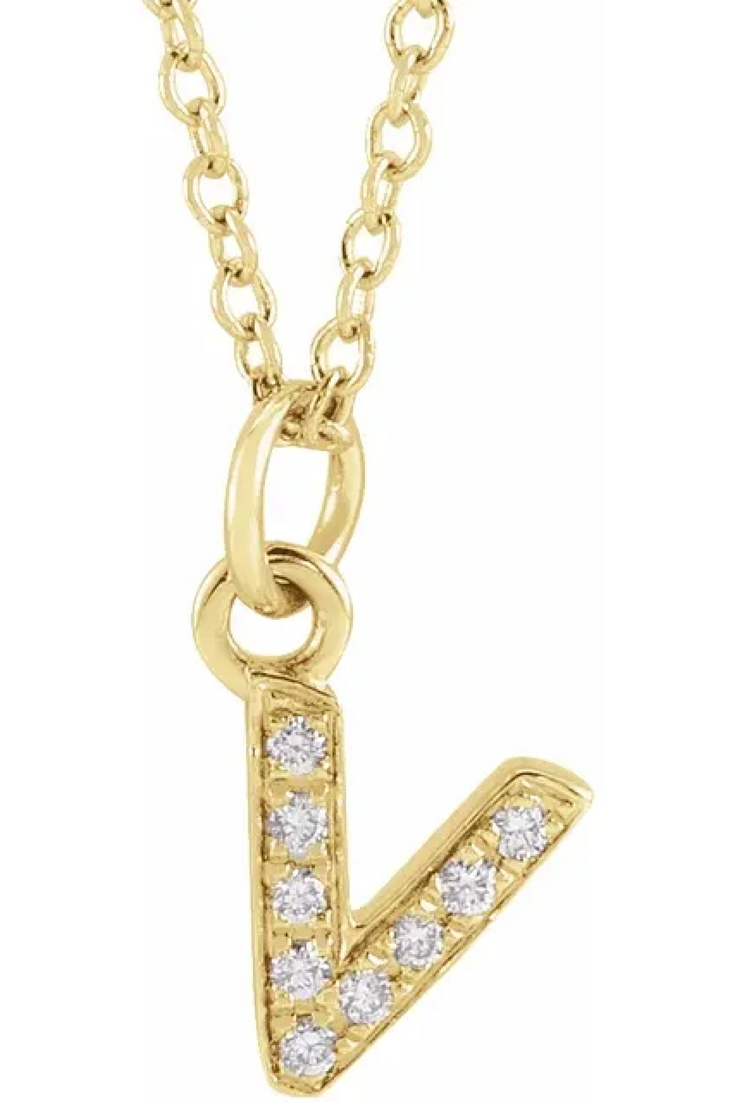 DIAMOND MINI INITIAL PENDANT NECKLACE