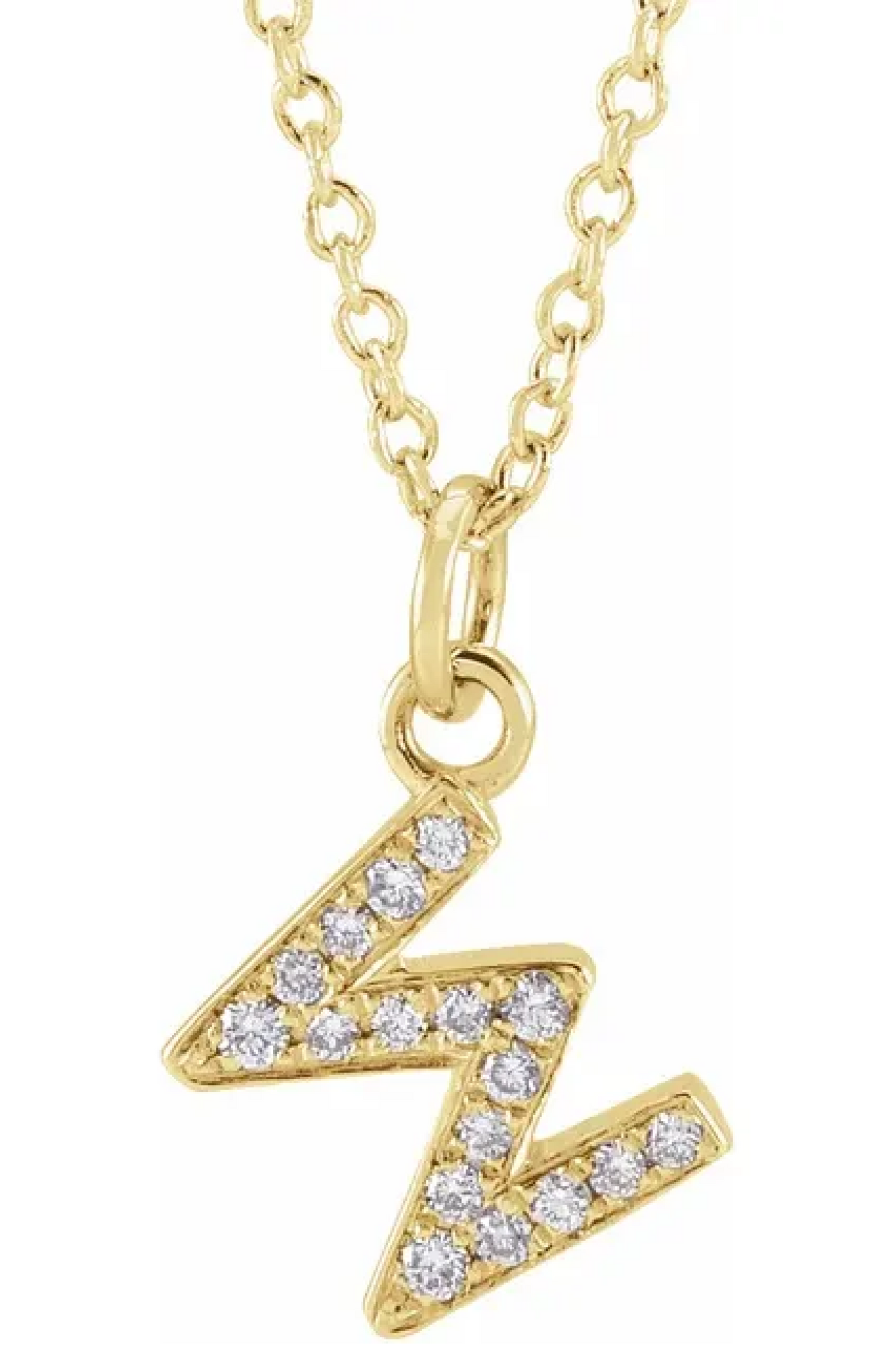 DIAMOND MINI INITIAL PENDANT NECKLACE