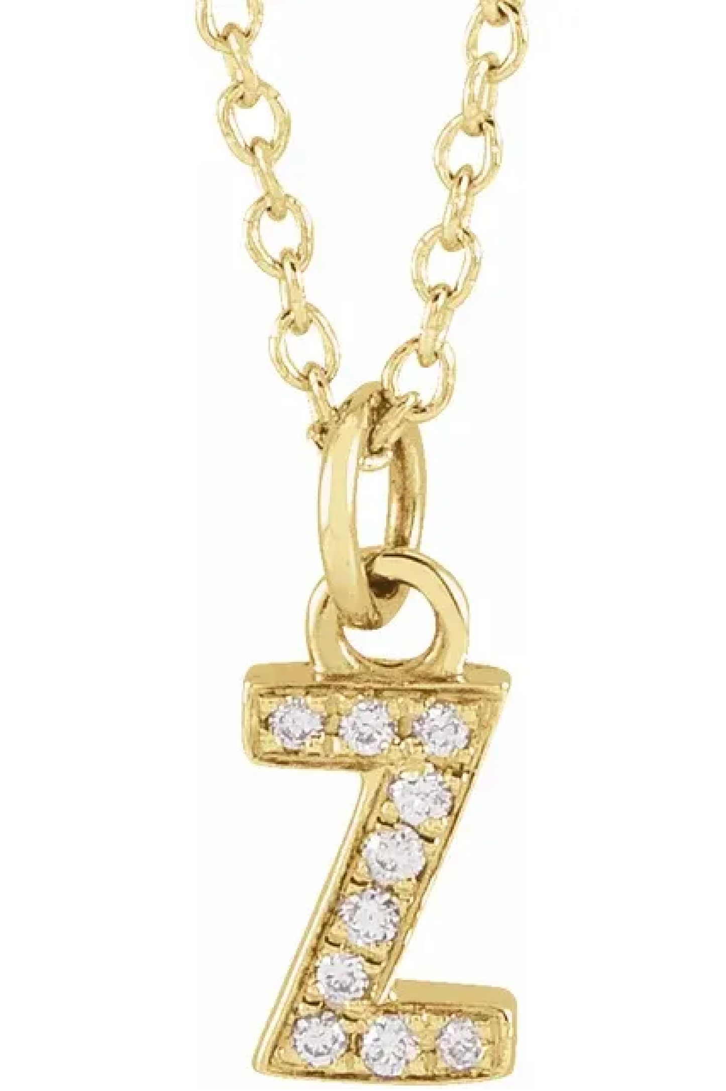 DIAMOND MINI INITIAL PENDANT NECKLACE