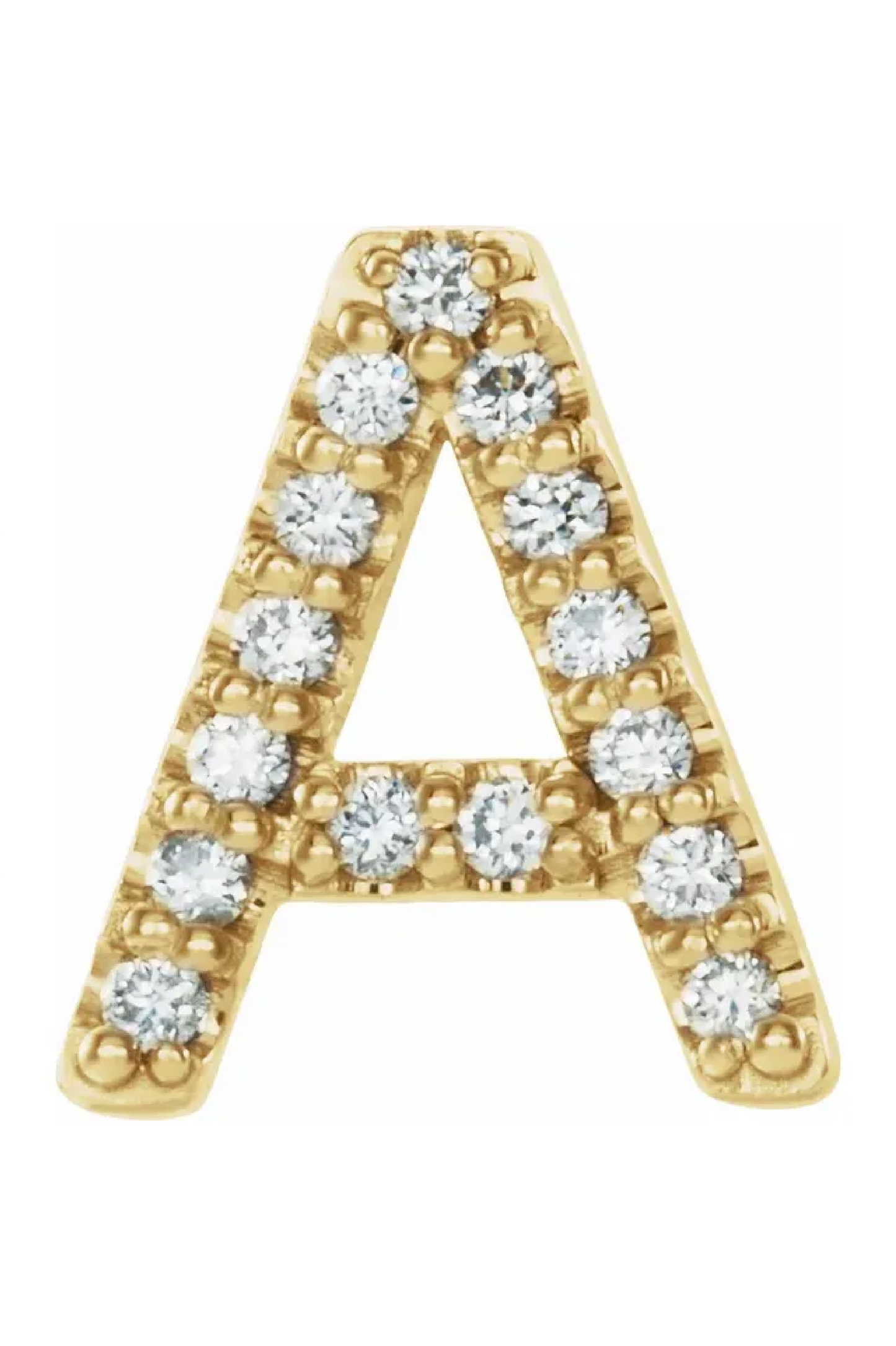 DIAMOND INITIAL STUD EARRING