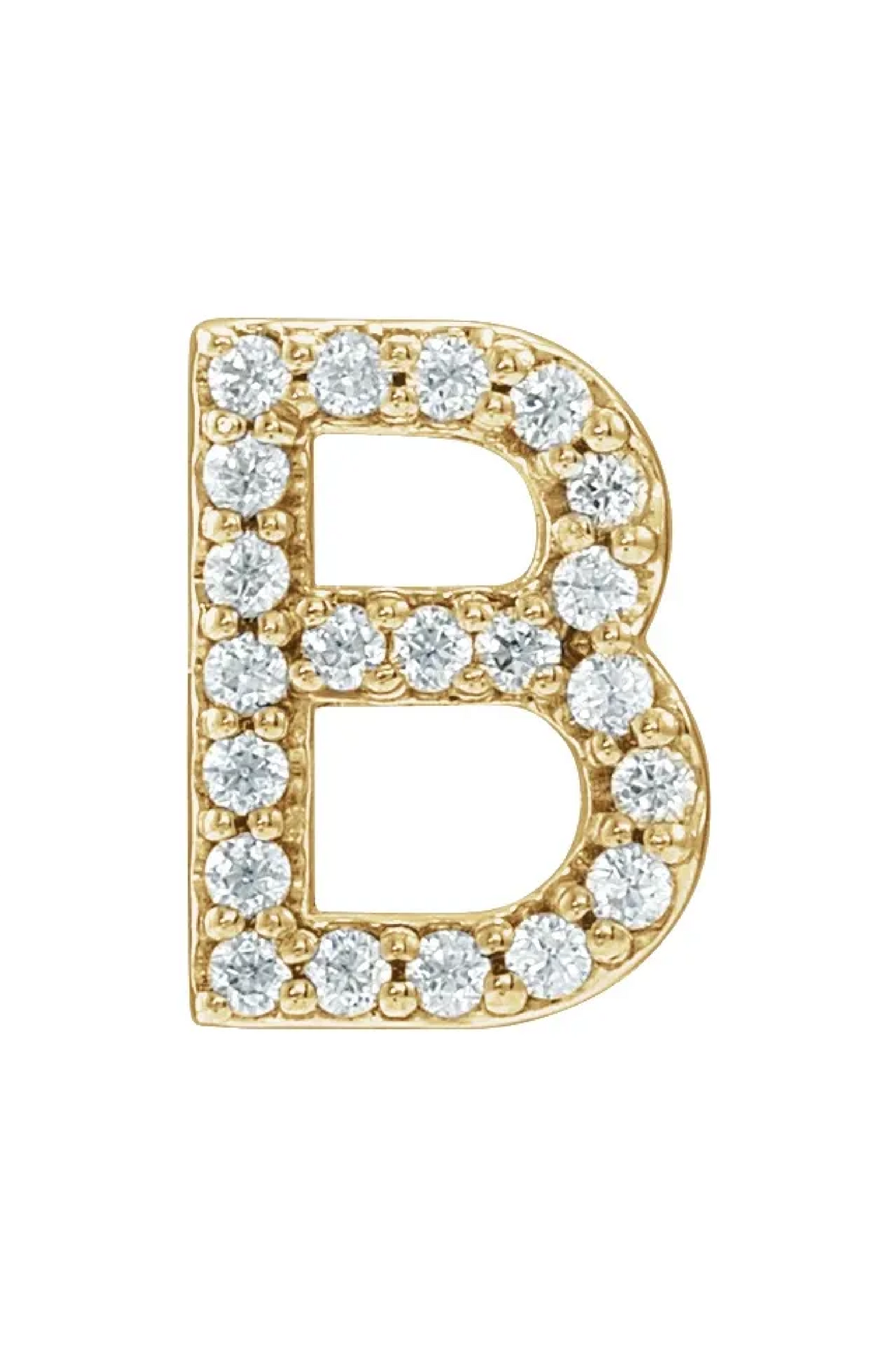 DIAMOND INITIAL STUD EARRING