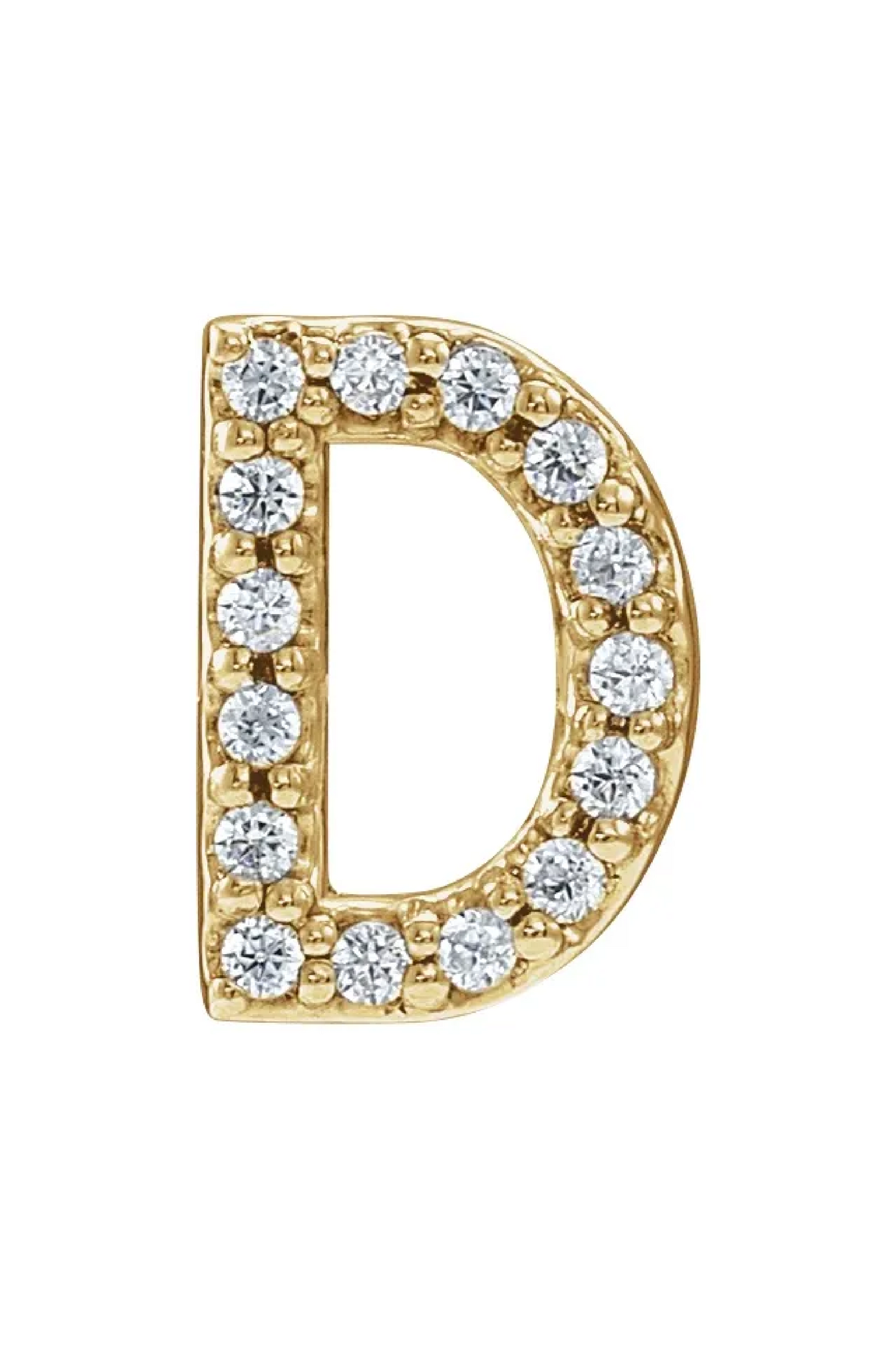 DIAMOND INITIAL STUD EARRING