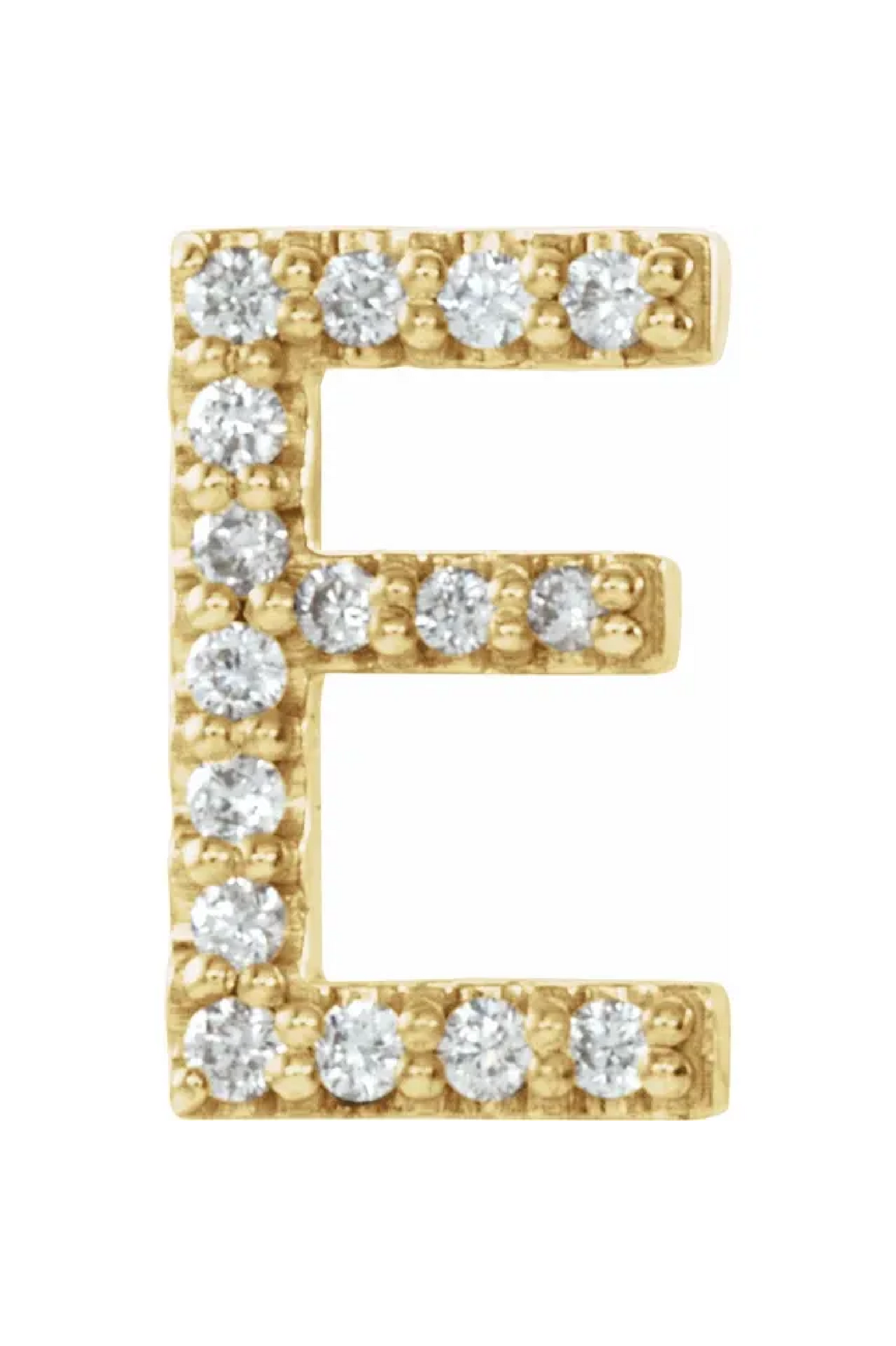 DIAMOND INITIAL STUD EARRING