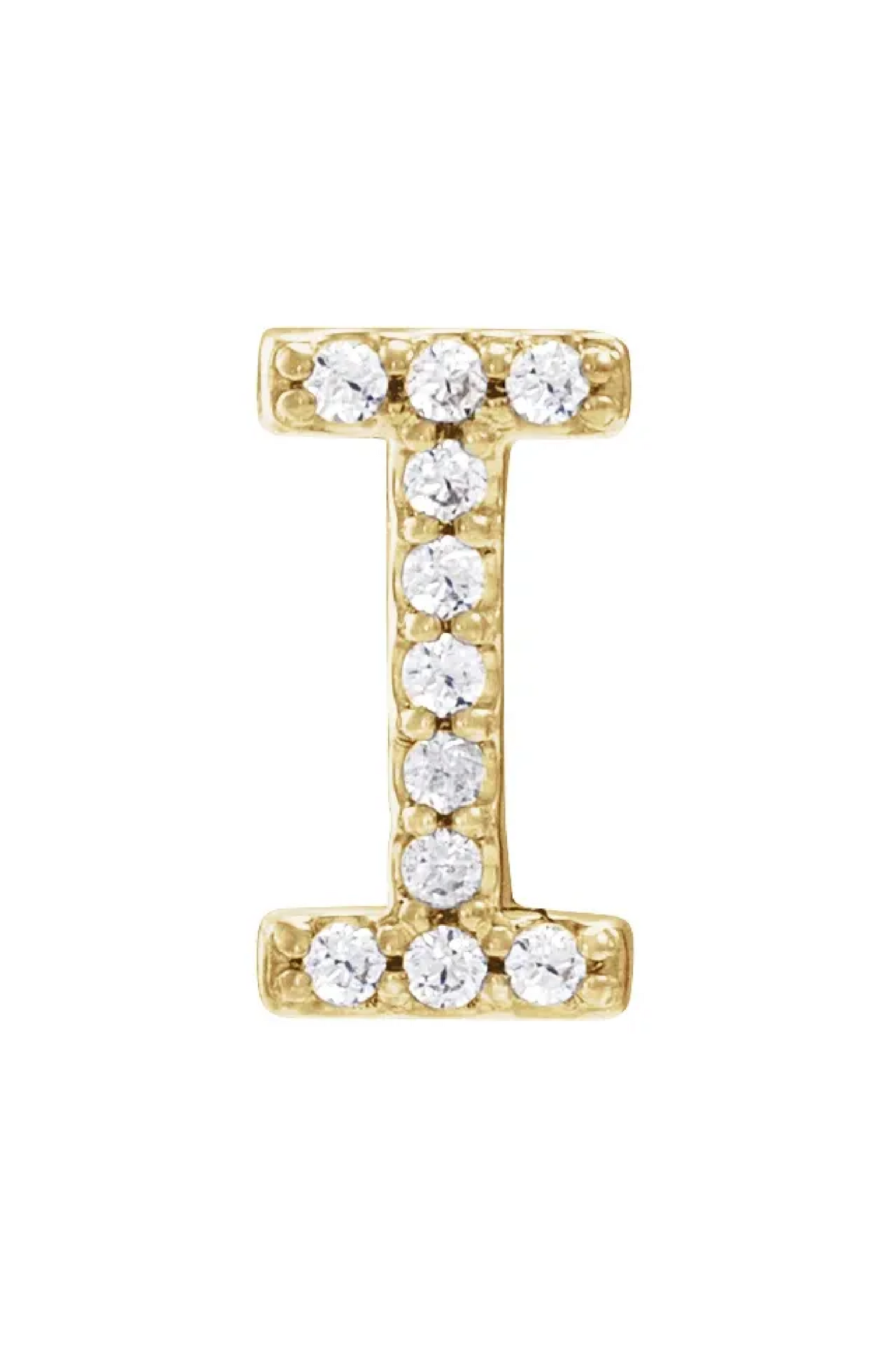 DIAMOND INITIAL STUD EARRING