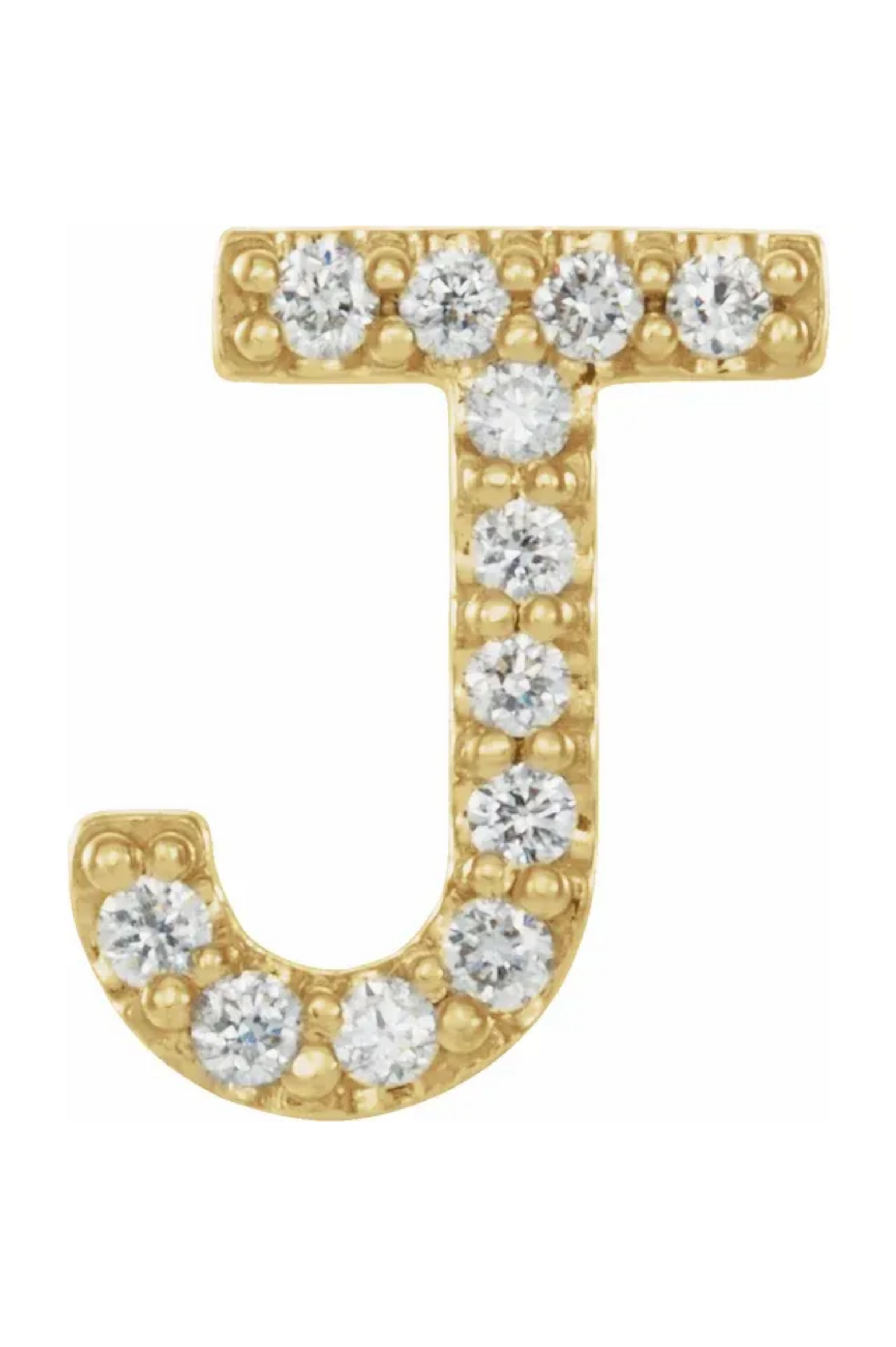 DIAMOND INITIAL STUD EARRING