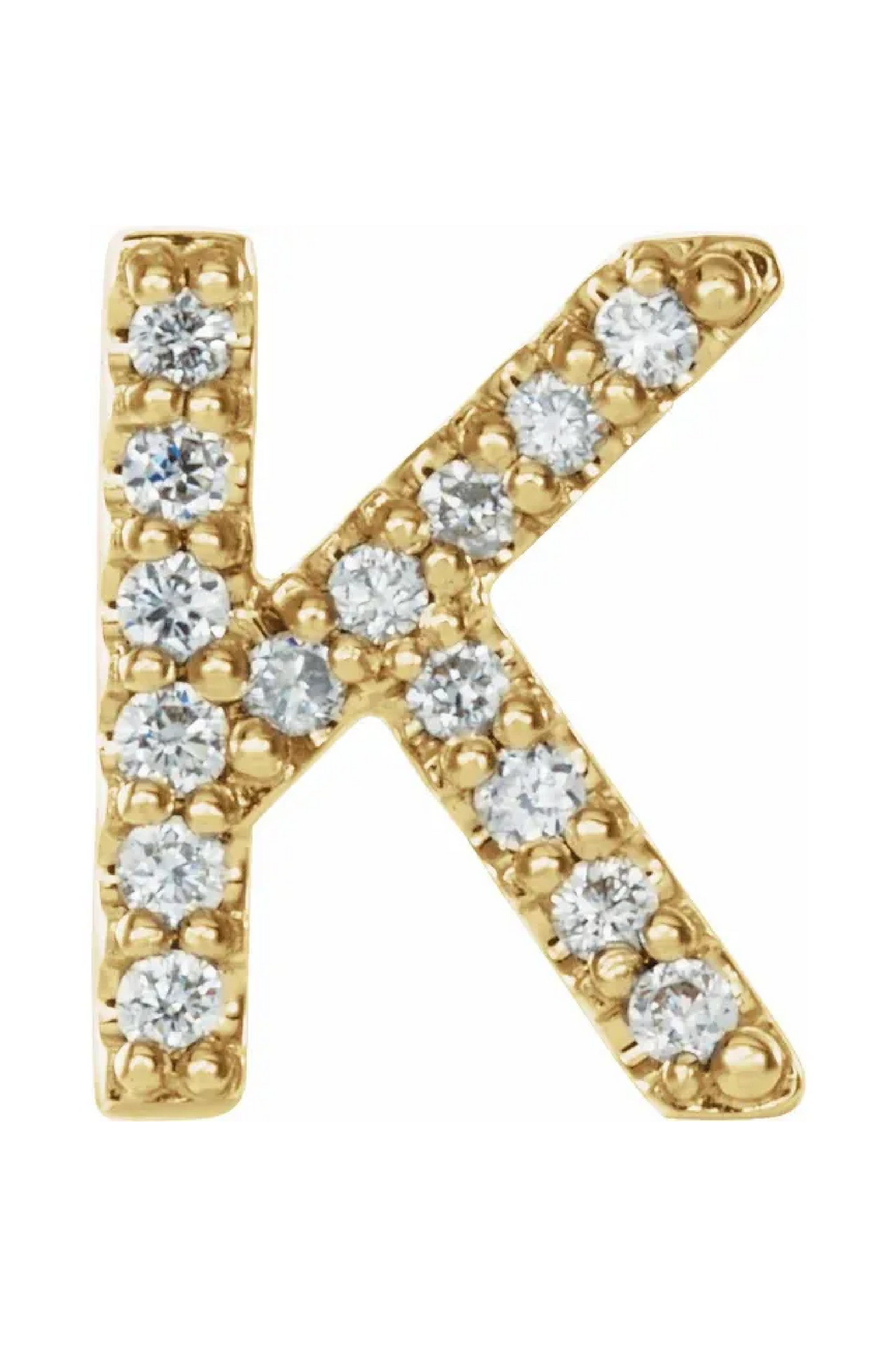 DIAMOND INITIAL STUD EARRING