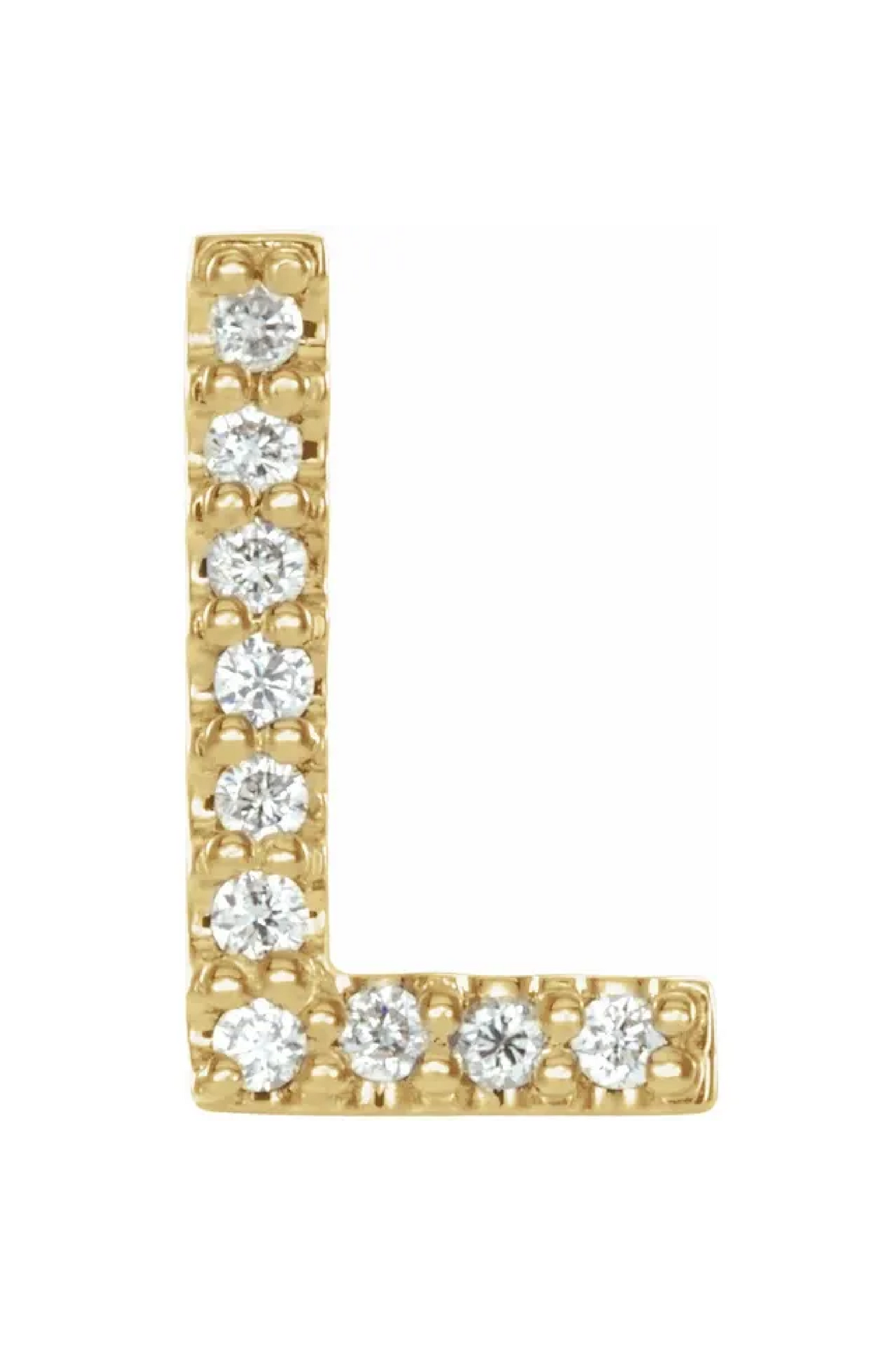 DIAMOND INITIAL STUD EARRING