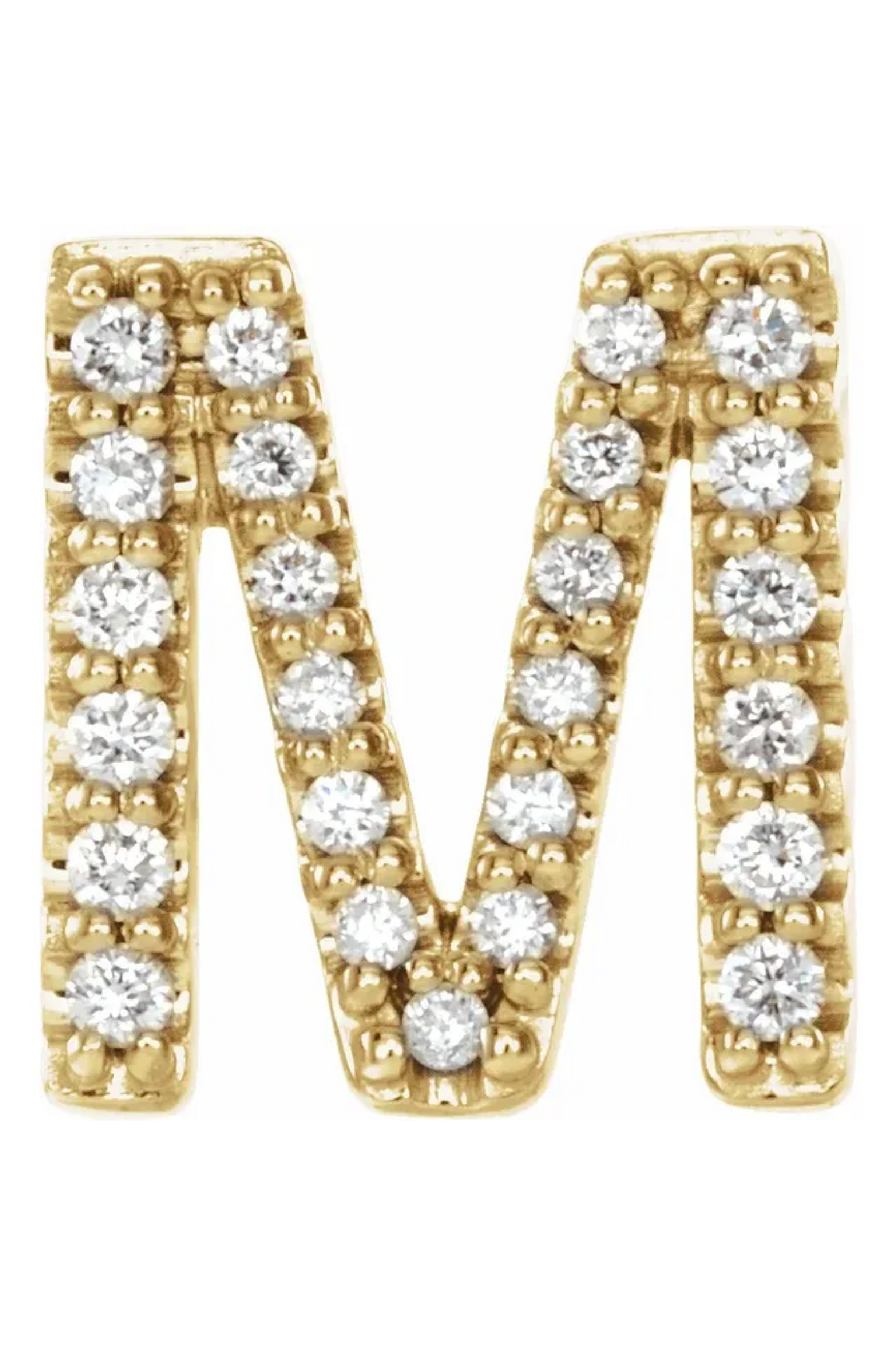 DIAMOND INITIAL STUD EARRING