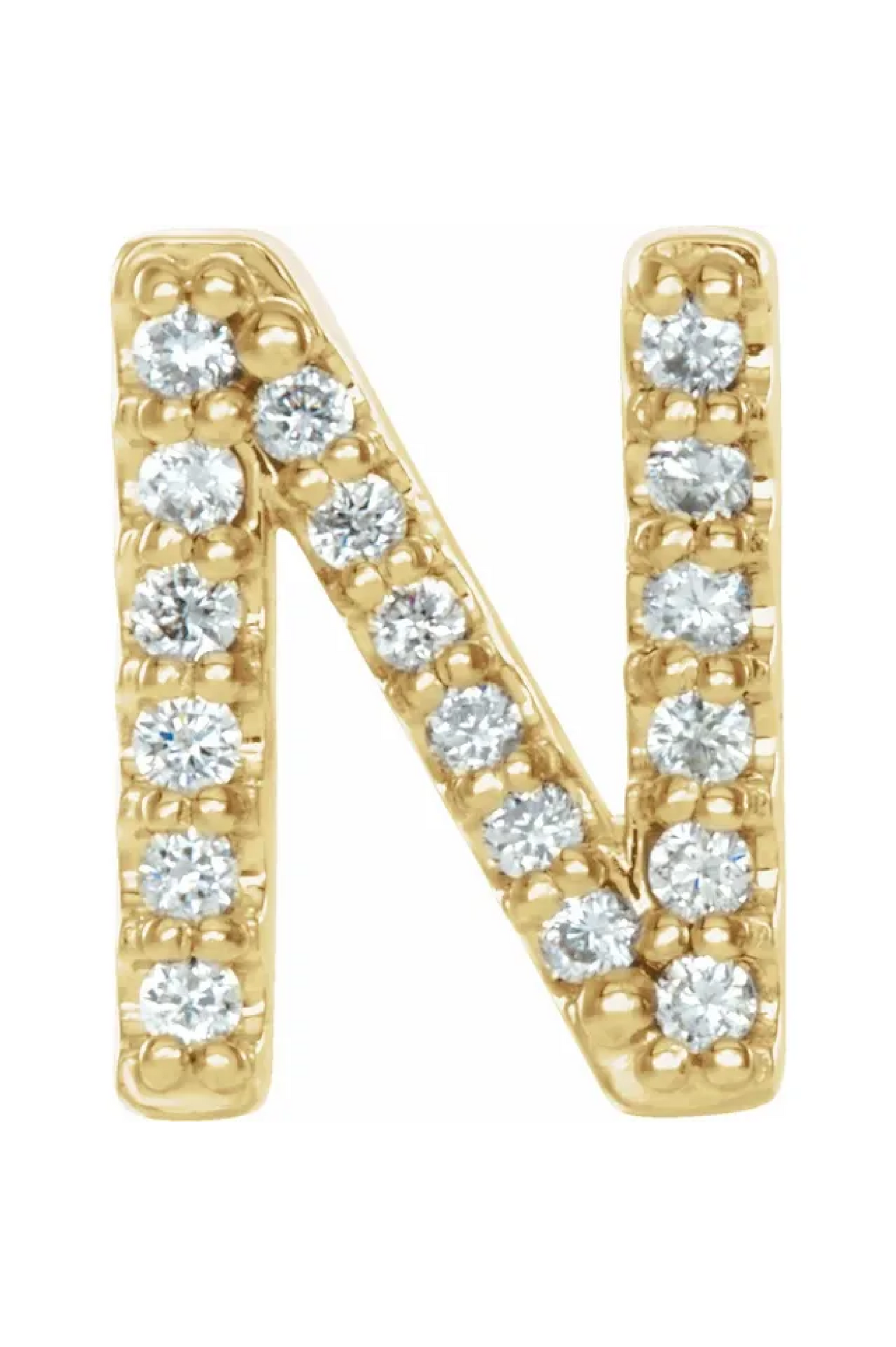 DIAMOND INITIAL STUD EARRING