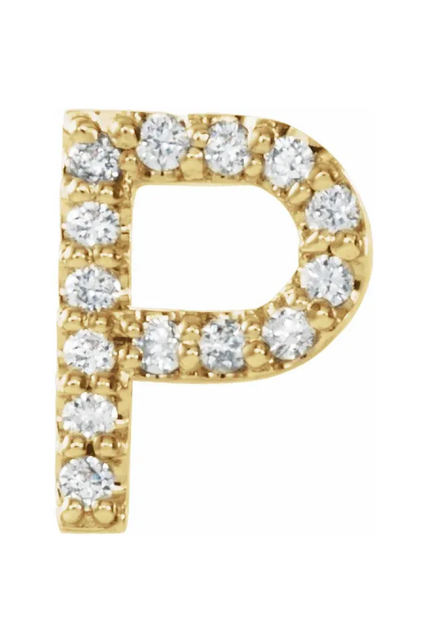 DIAMOND INITIAL STUD EARRING