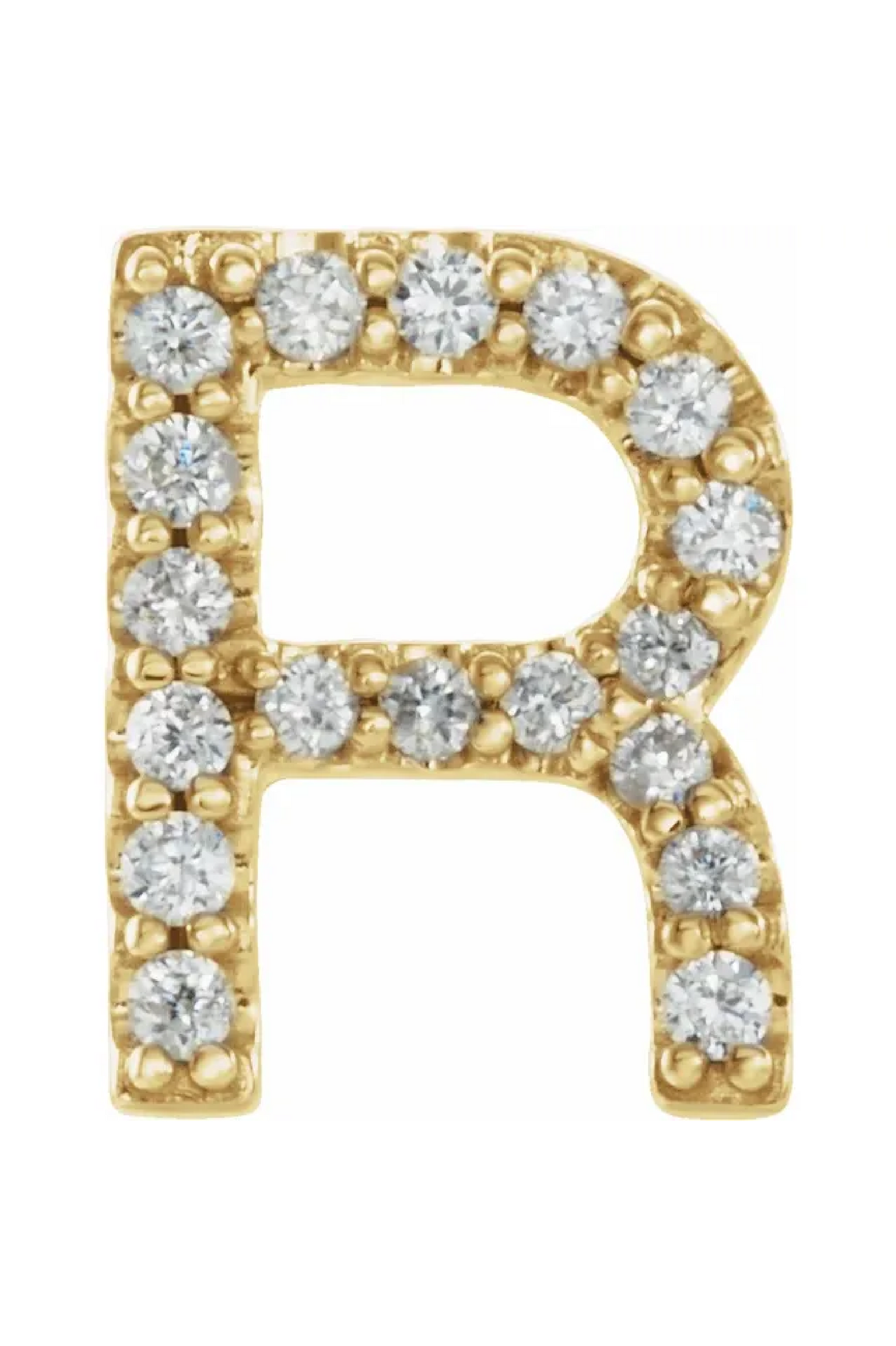 DIAMOND INITIAL STUD EARRING