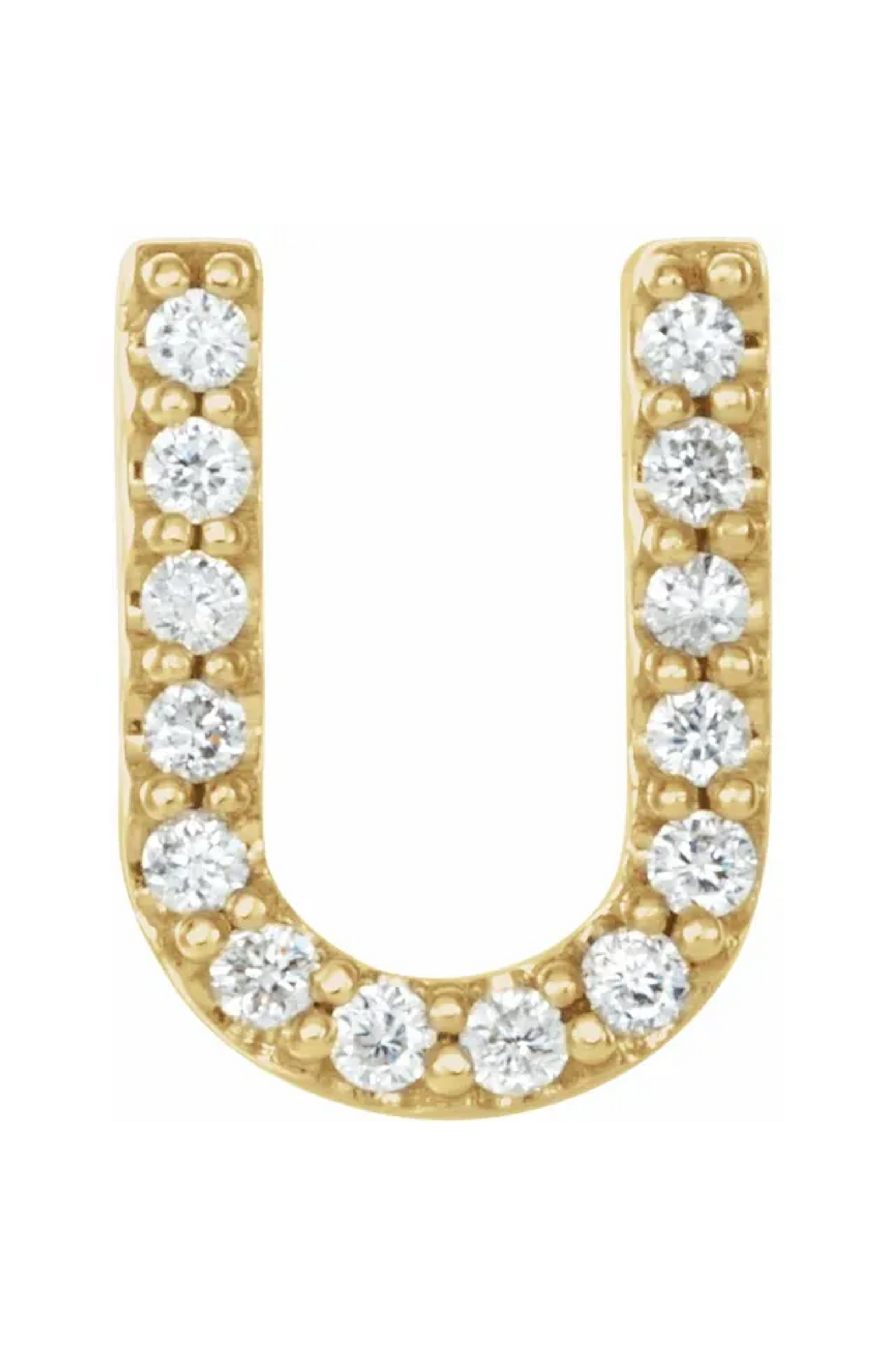 DIAMOND INITIAL STUD EARRING